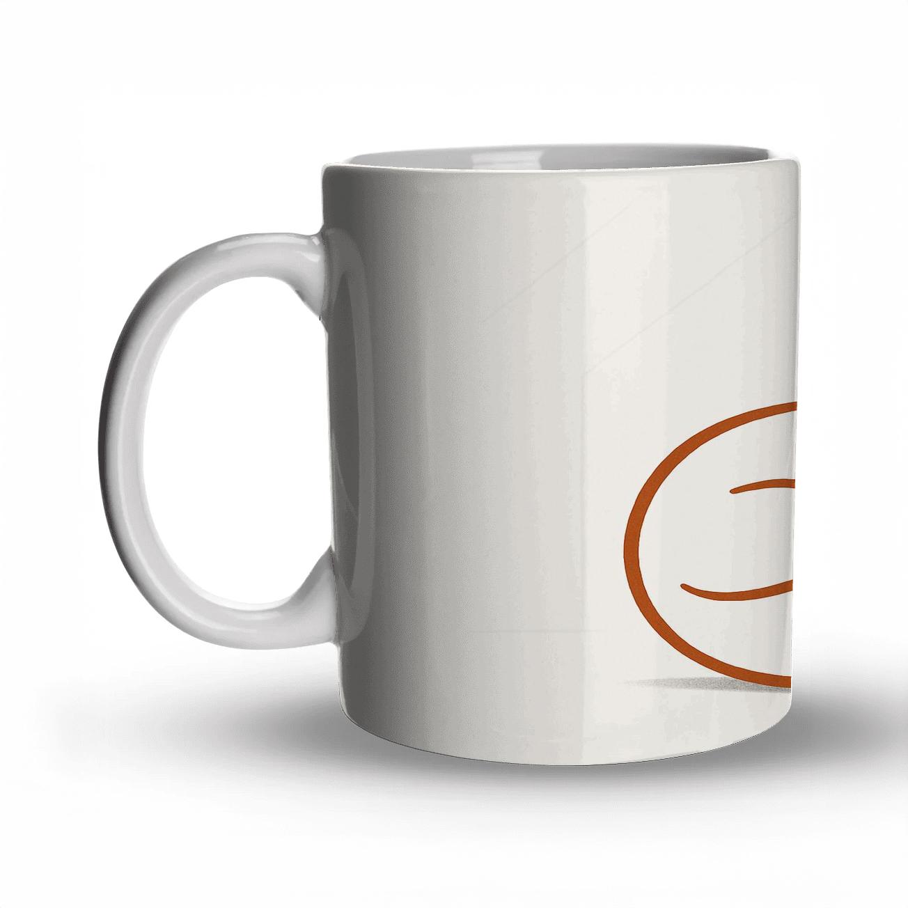 Sleek Fox Linework custom printed mugs