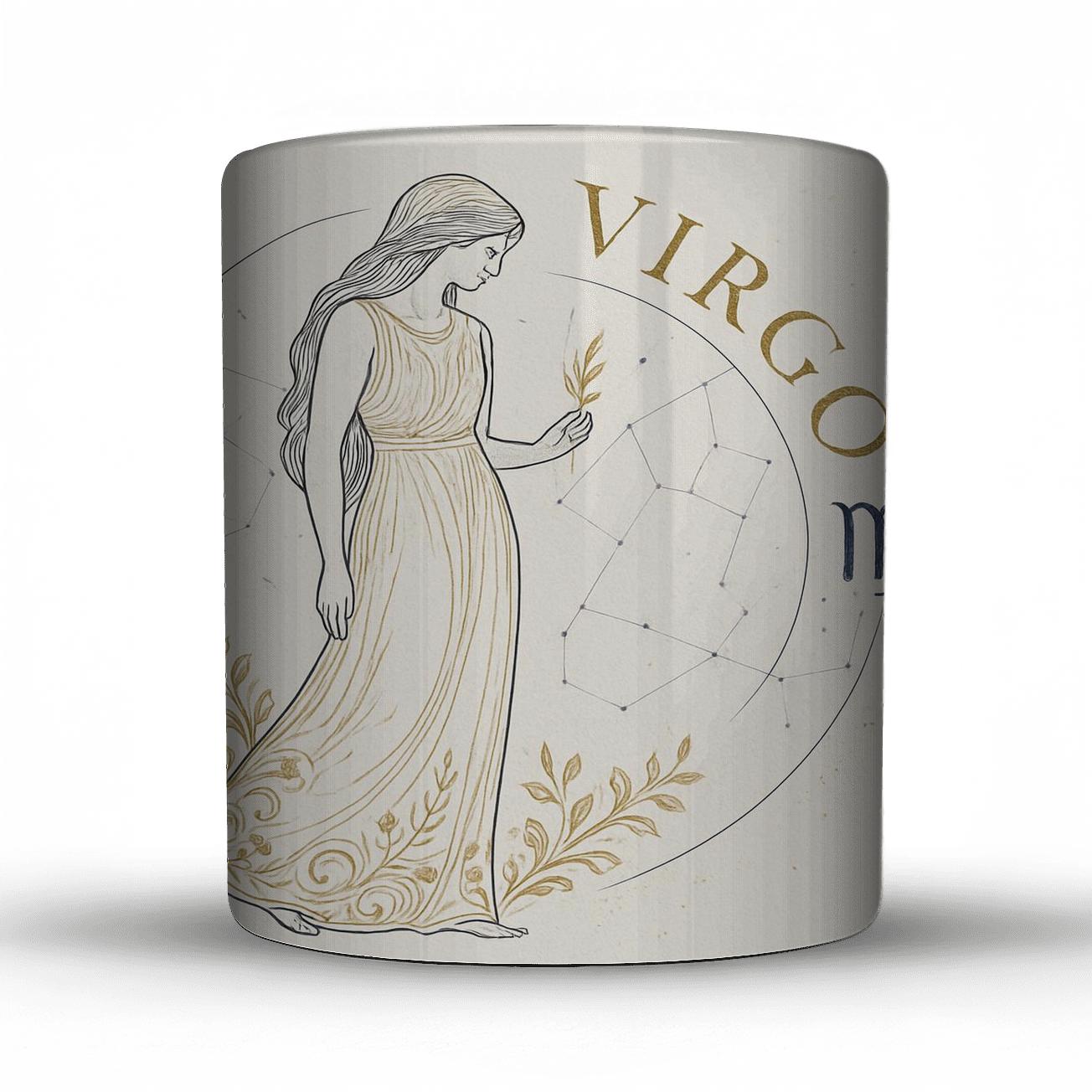 Virgo Maiden With Constellation premium drinkware mugs
