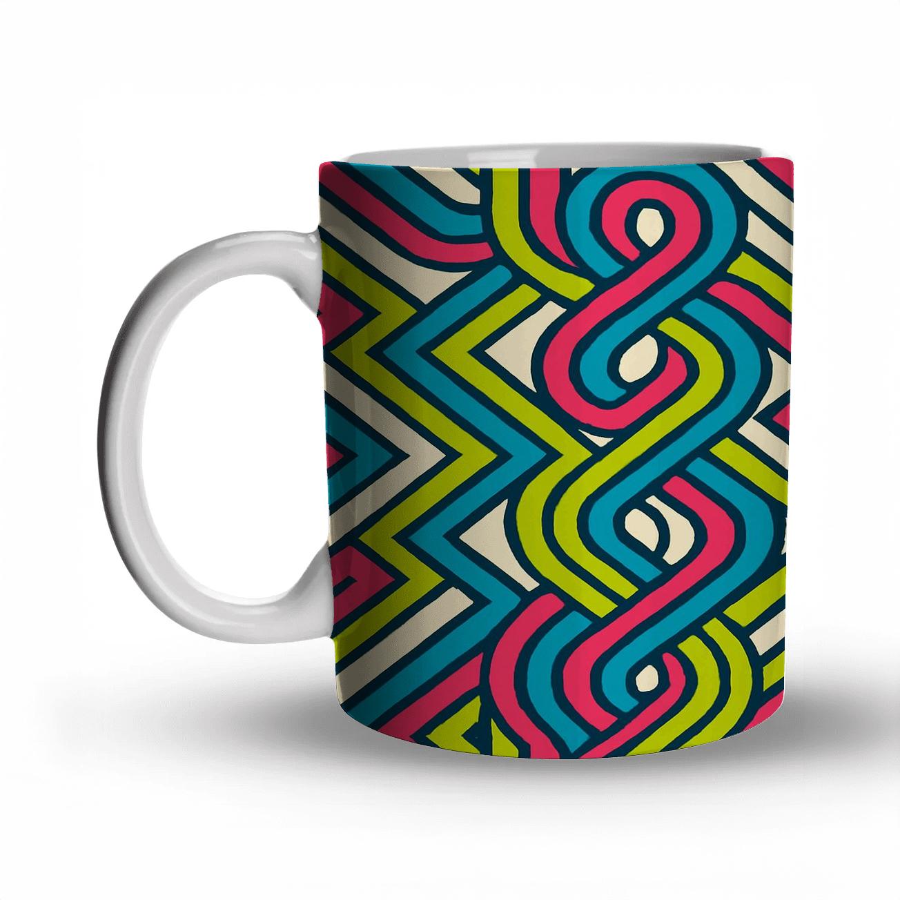 Midline Carnival Stripes novelty coffee mugs