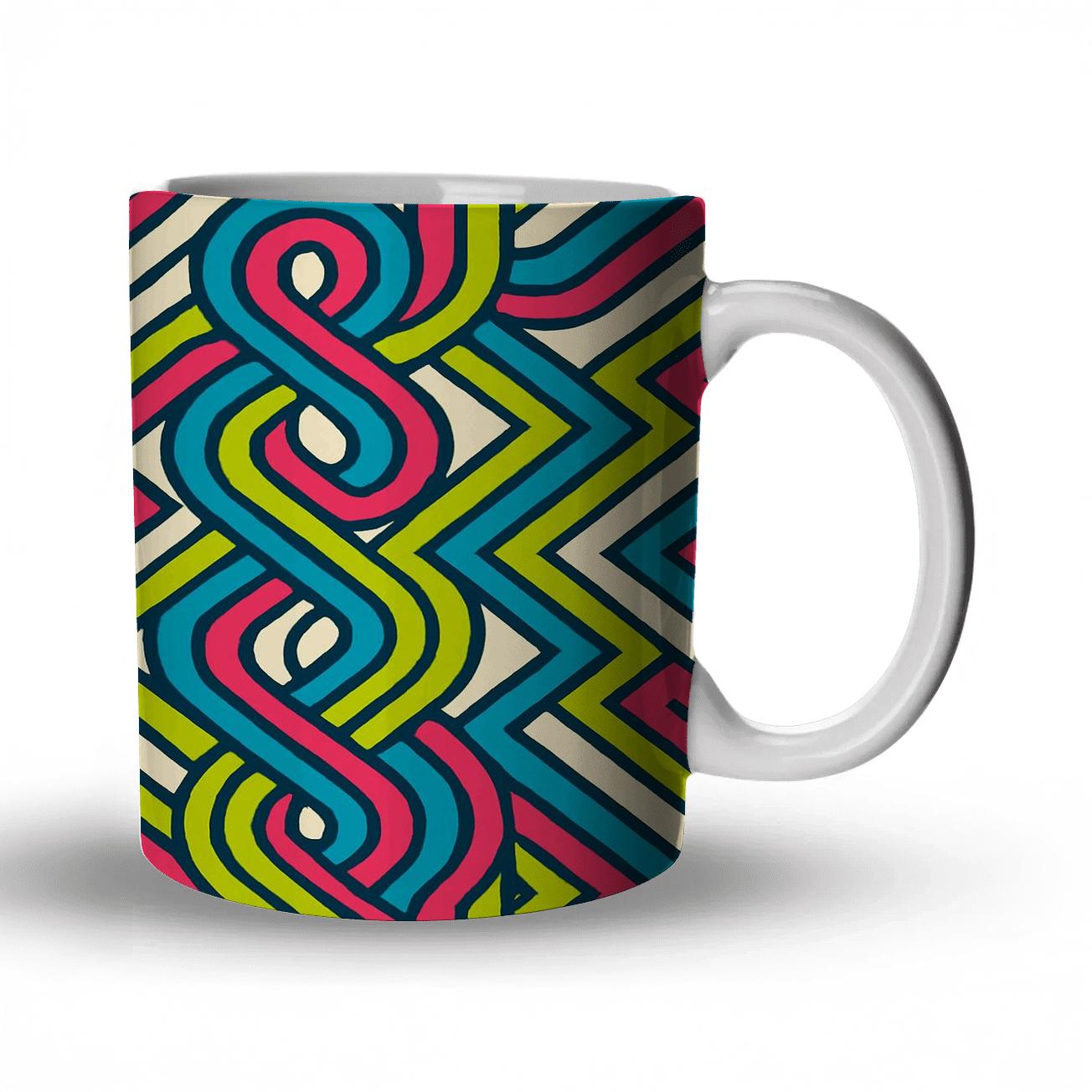 Midline Carnival Stripes novelty coffee mugs