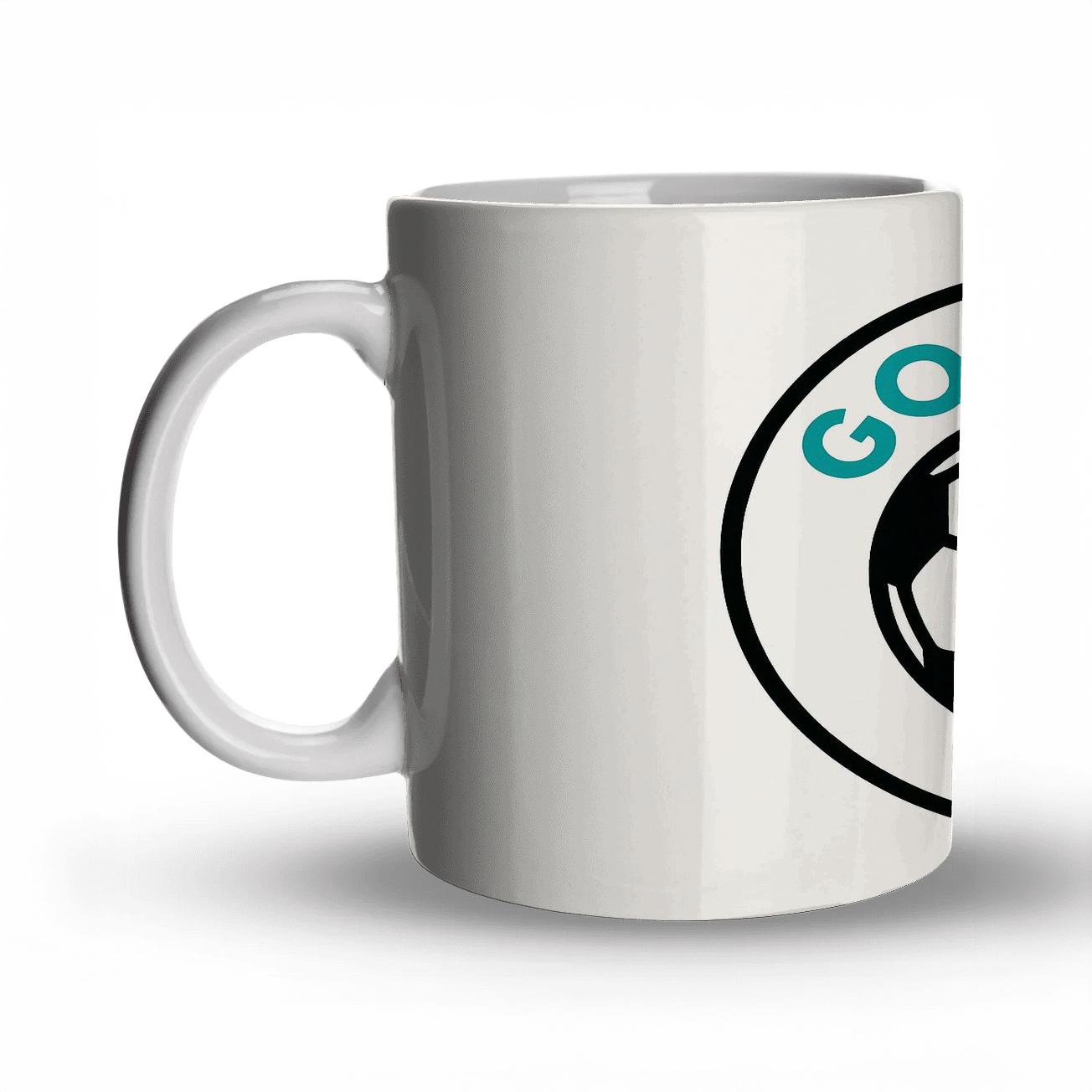 Victory Soccer Pentagons Badge travel mugs with handles