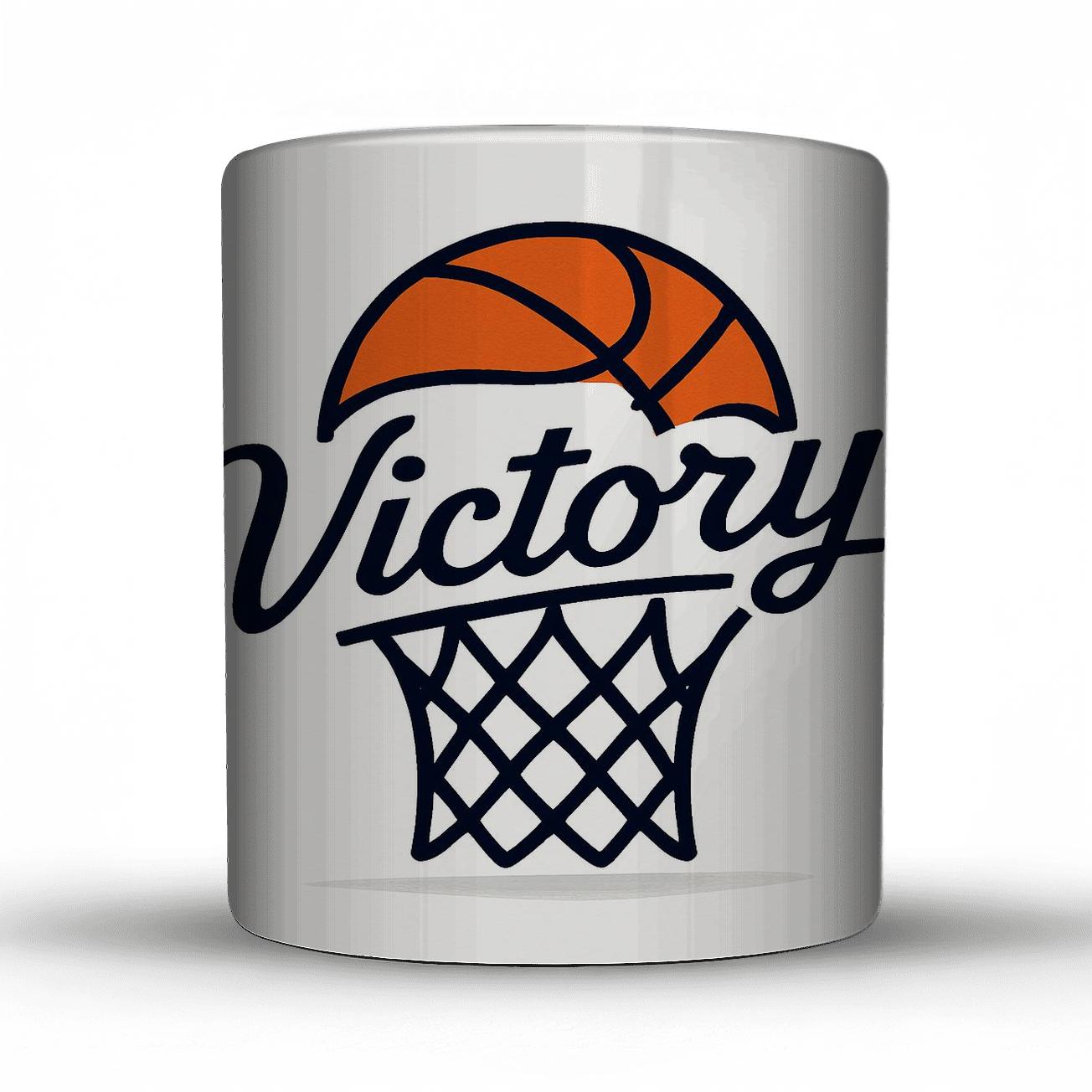 Victory Basketball Minimalist Line Art insulated thermal mugs