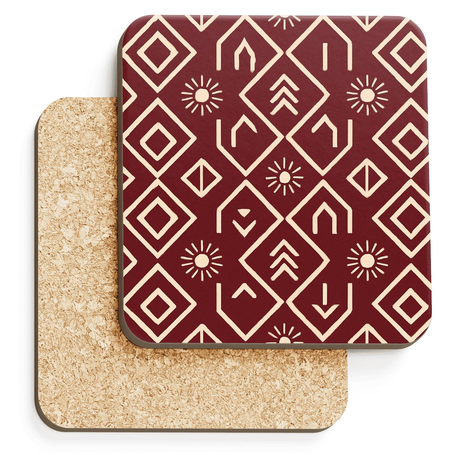 Mid Century Geometric Motif coasters for home decor