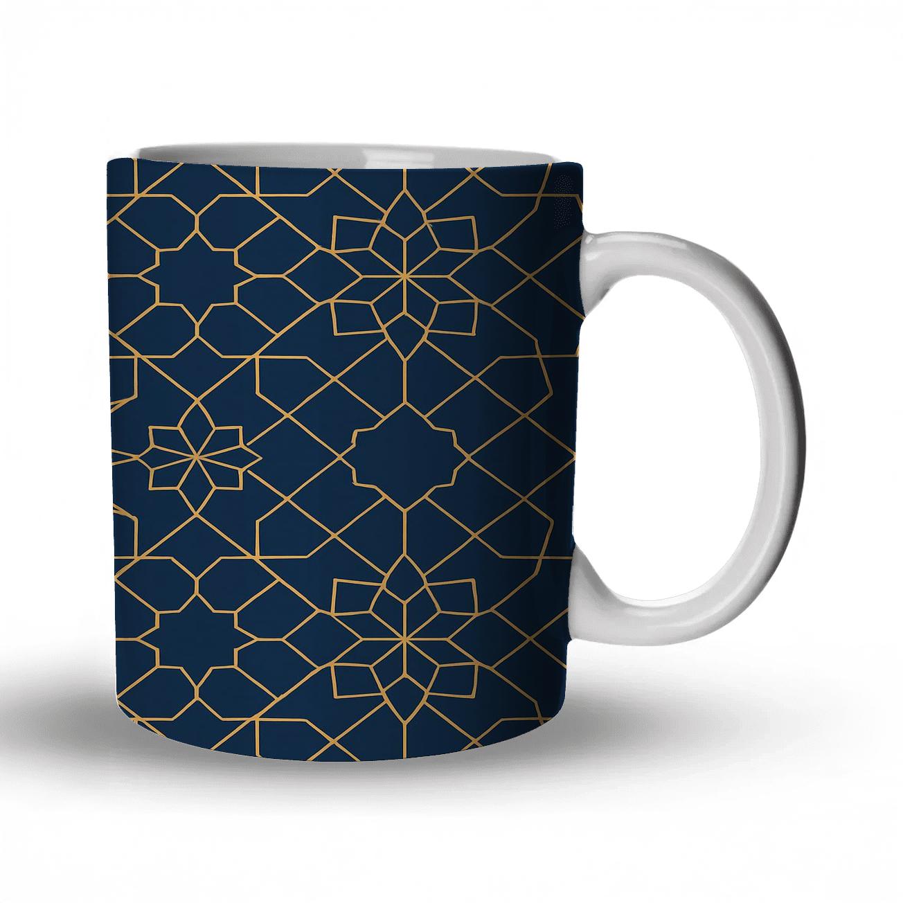 Starlit Tessellation Panel personalized mugs