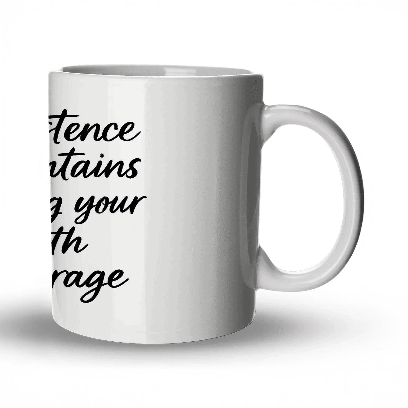 Canvas Of Perseverance Quote Art decorative mug sets