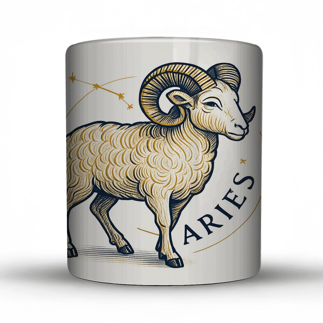 Zodiac Elegant Aries Ram insulated thermal mugs