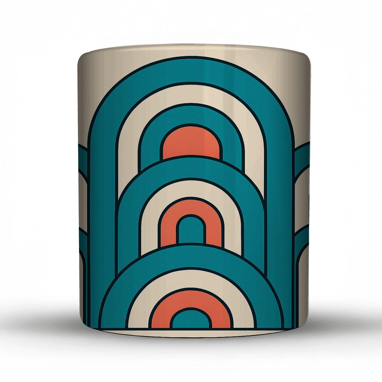 Bold Radiant Arches personalized mugs