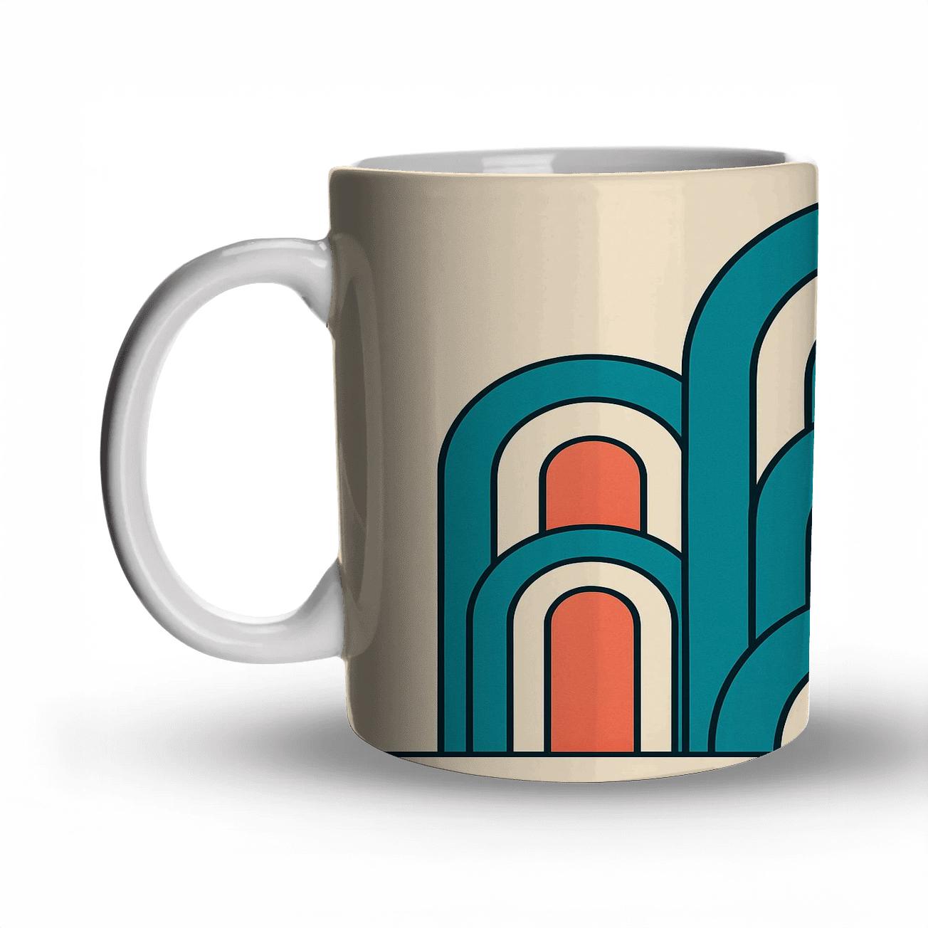 Bold Radiant Arches personalized mugs