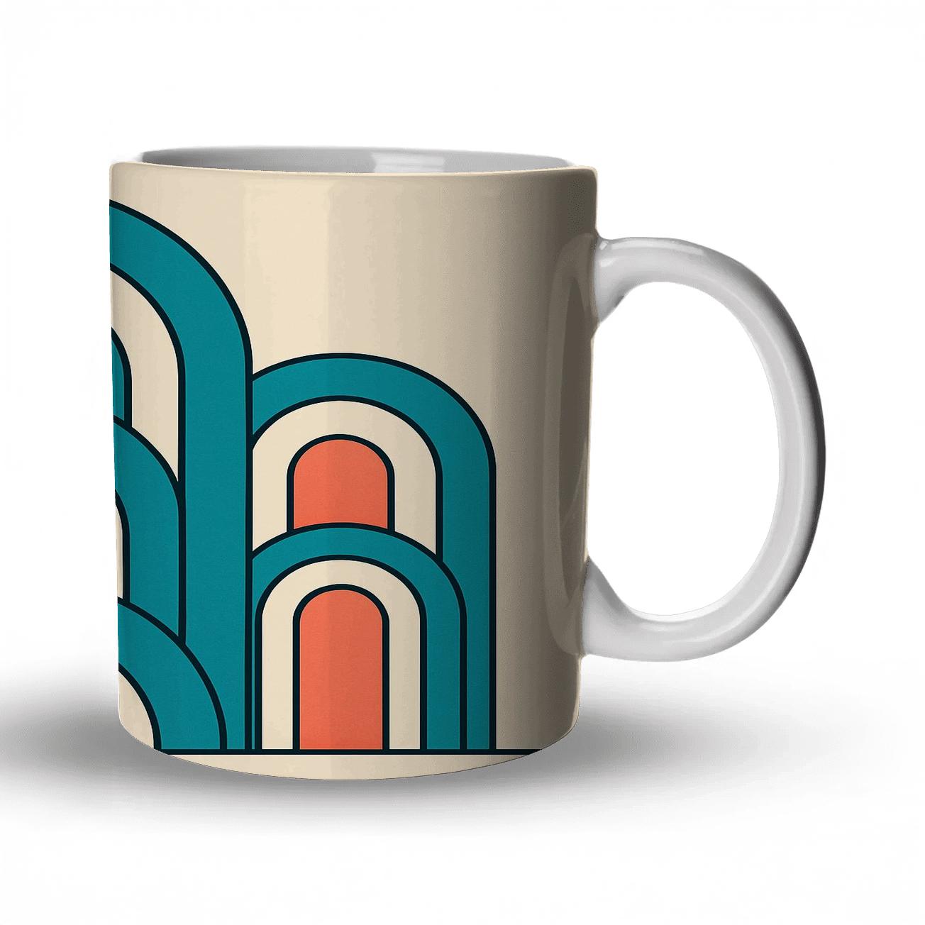 Bold Radiant Arches personalized mugs