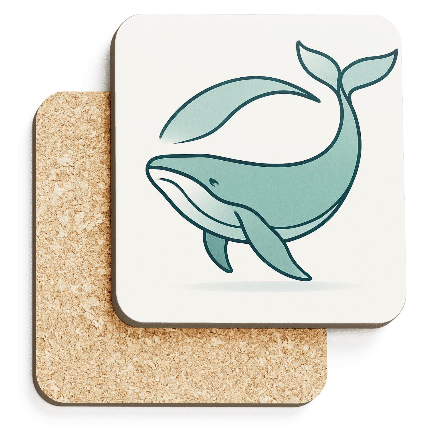 Pacific Whale Line decorative beverage coasters