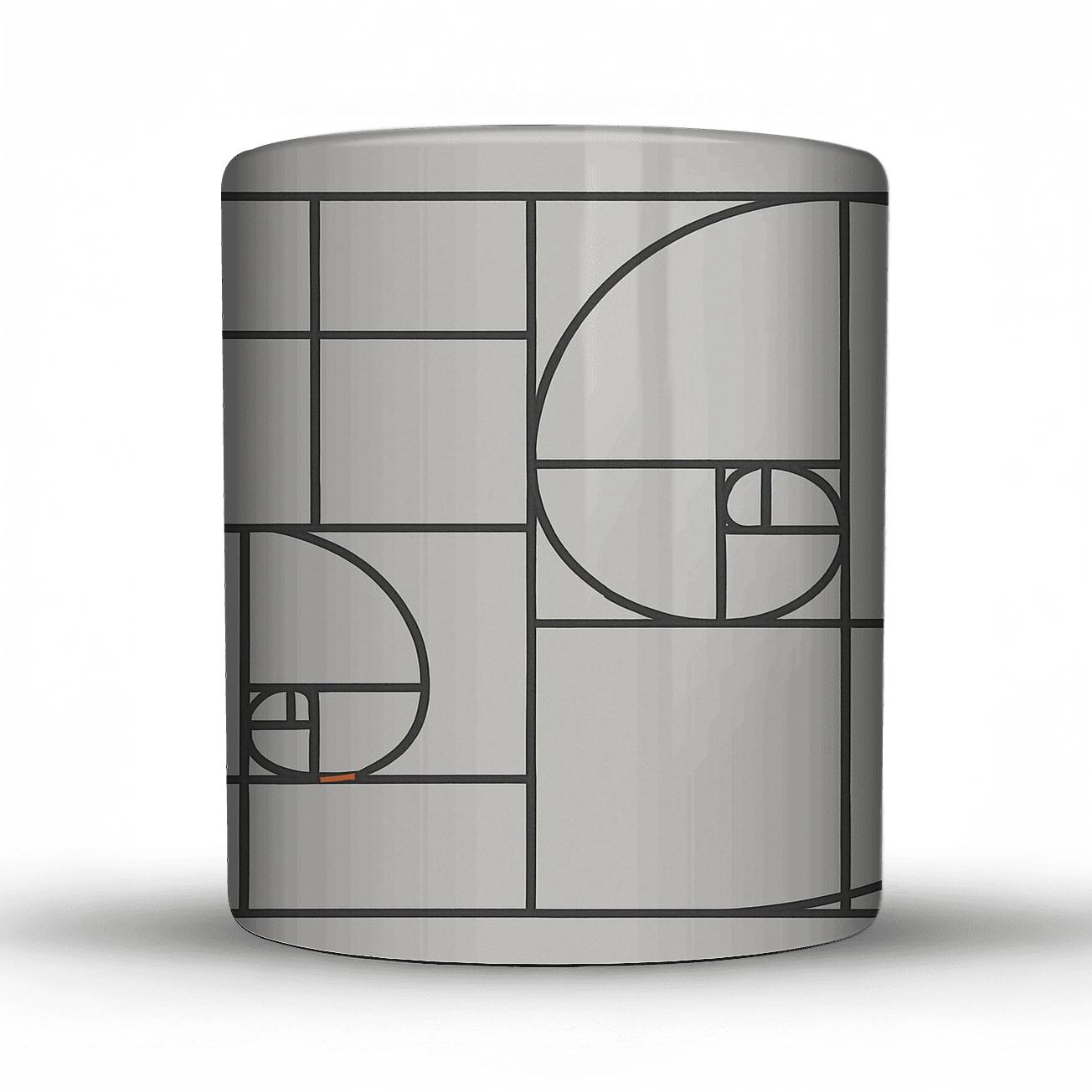Golden Ratio Grid With Horizon personalized mugs
