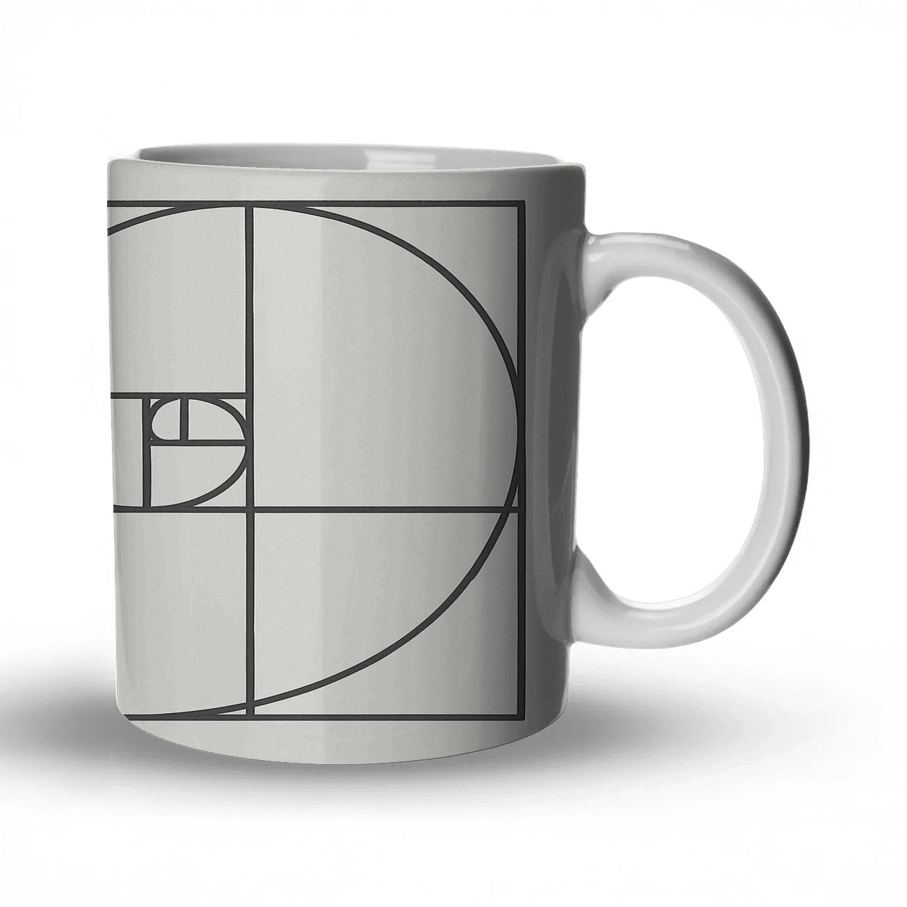 Golden Ratio Grid With Horizon personalized mugs