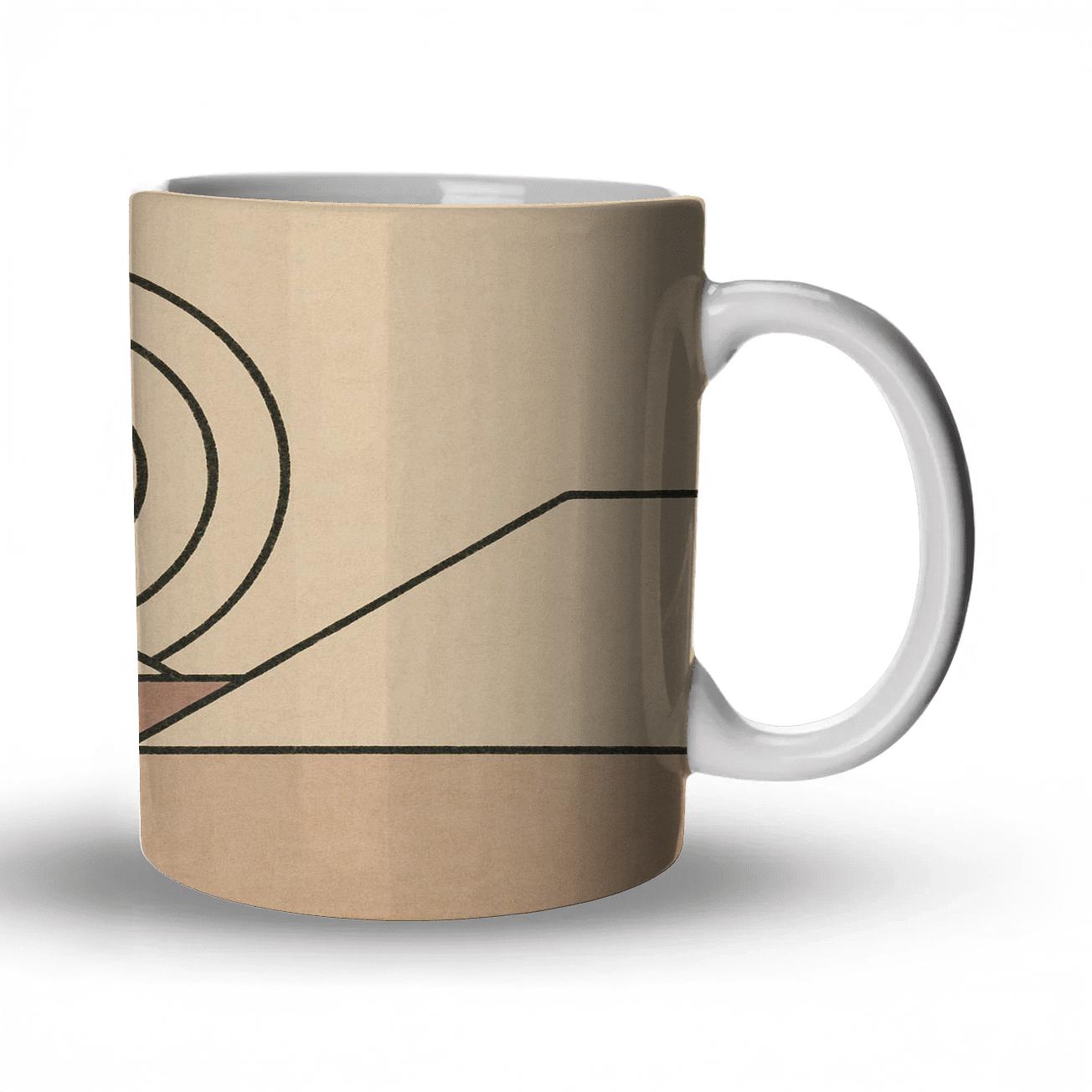 Line Art Geometric Horizon insulated thermal mugs