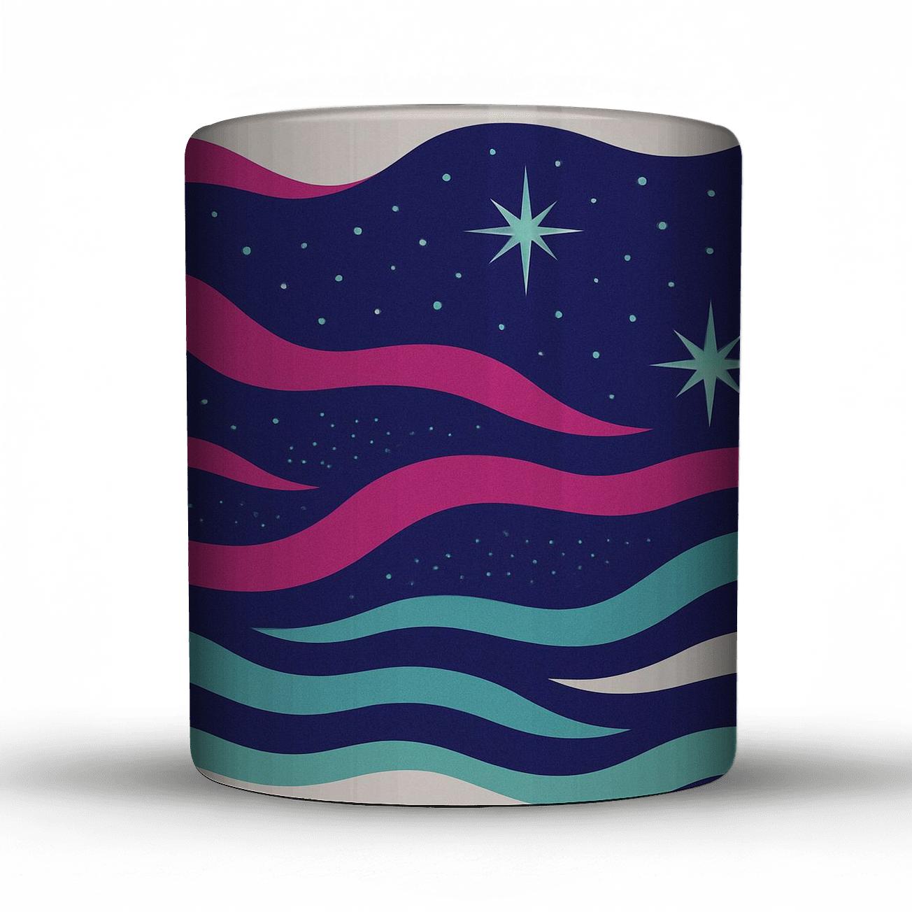 Minimal Nebula Wave novelty coffee mugs