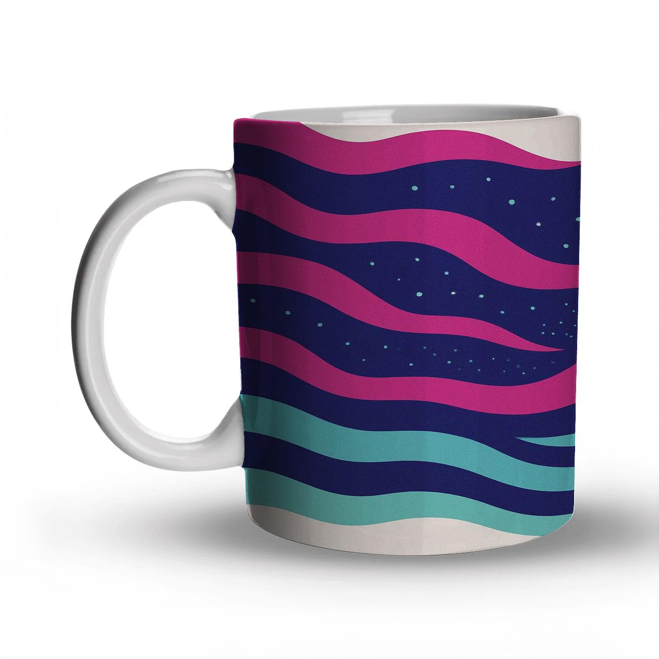 Minimal Nebula Wave novelty coffee mugs