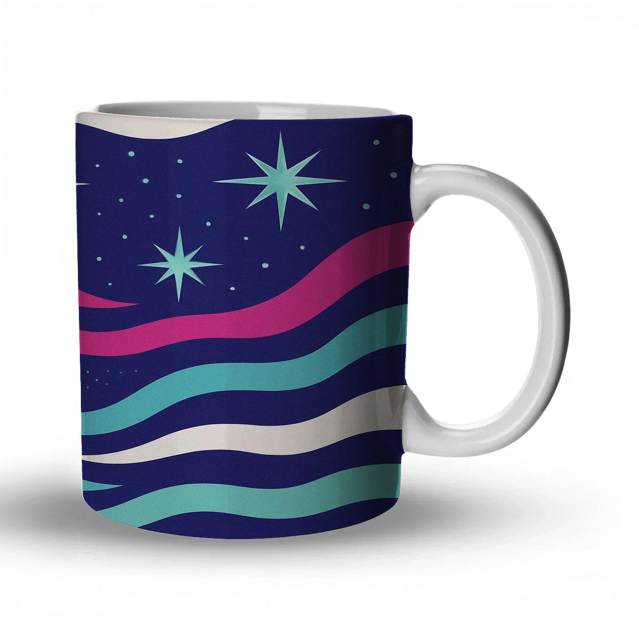 Minimal Nebula Wave novelty coffee mugs