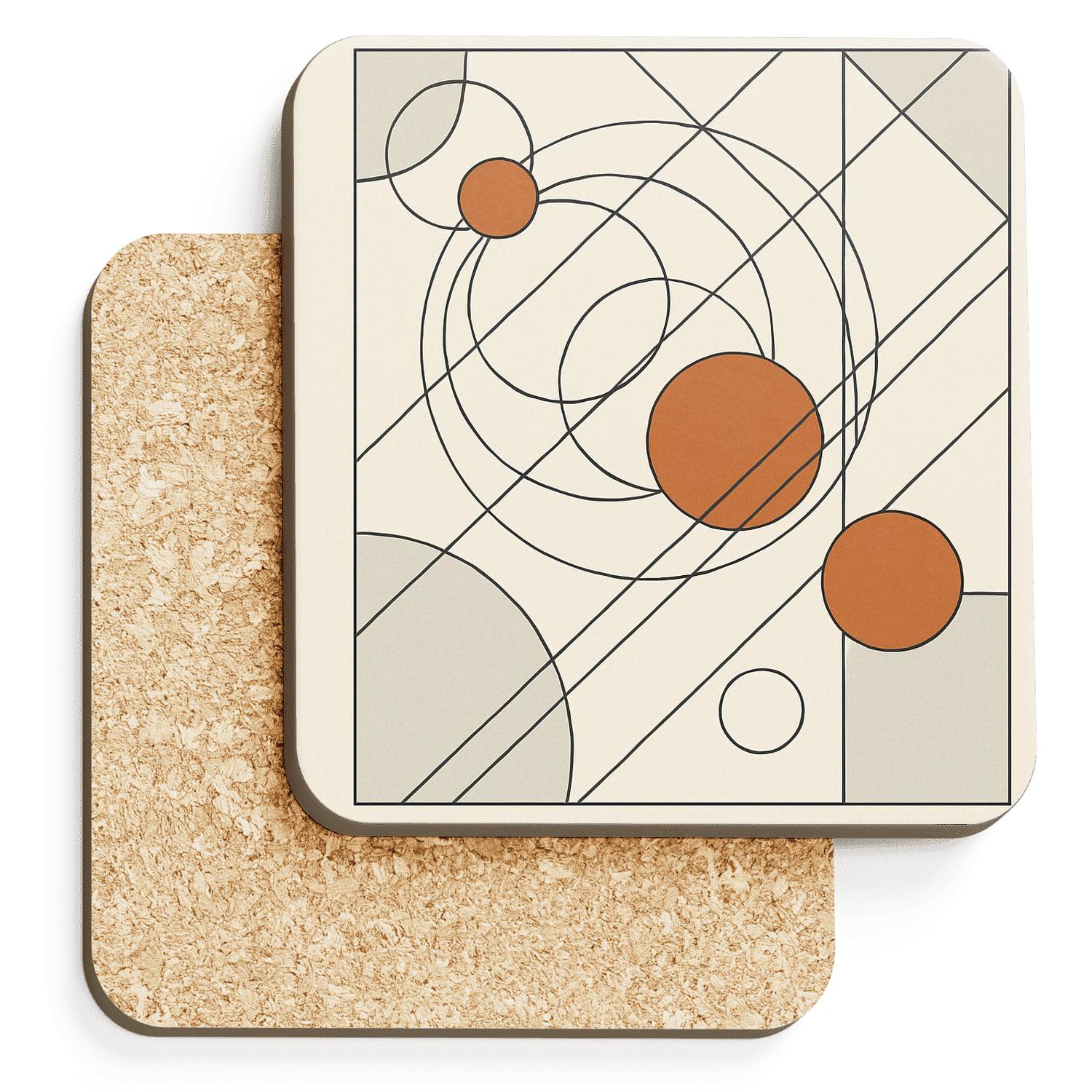 Cosmic Bauhaus absorbent drink coasters