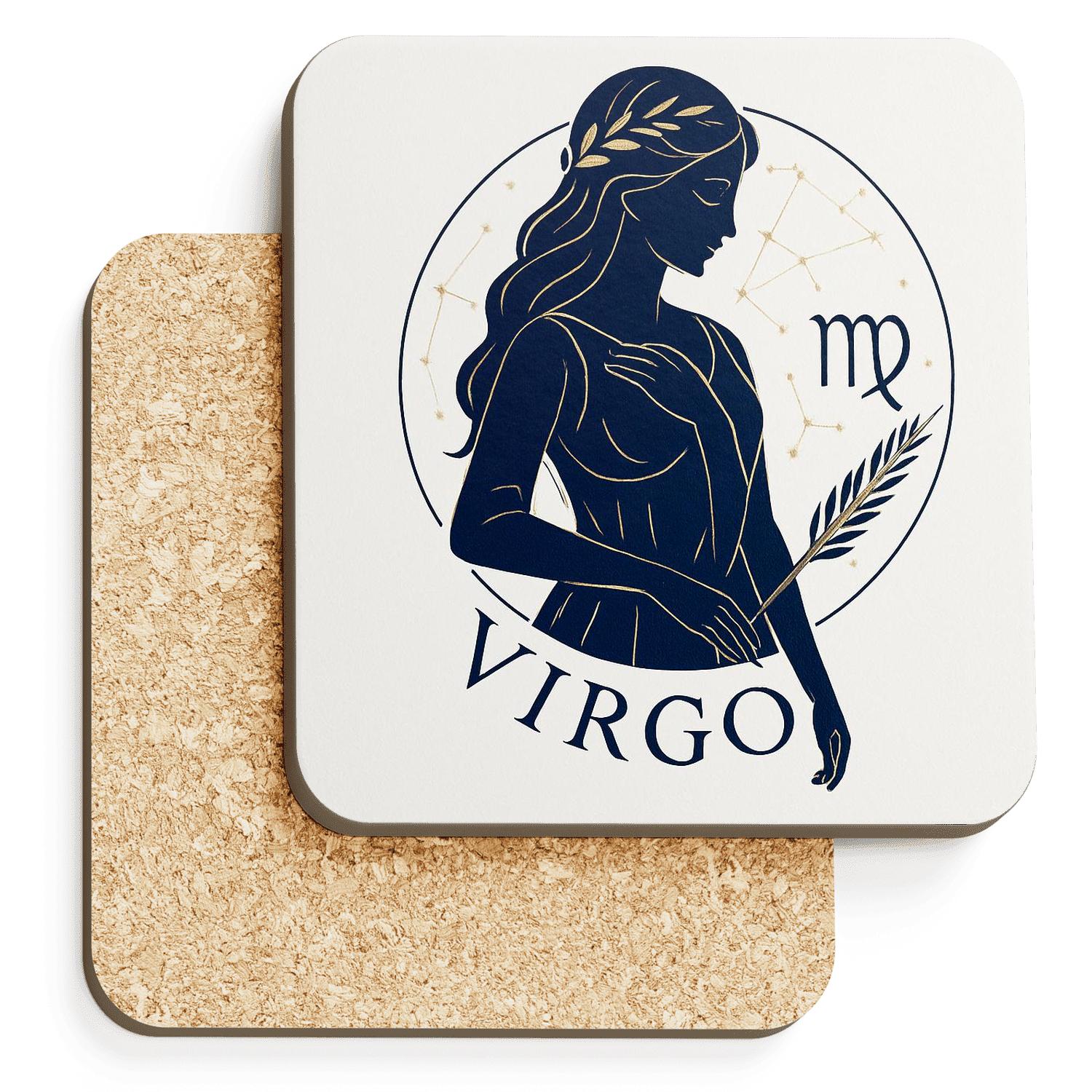 Virgo Maiden Poise cork coaster sets