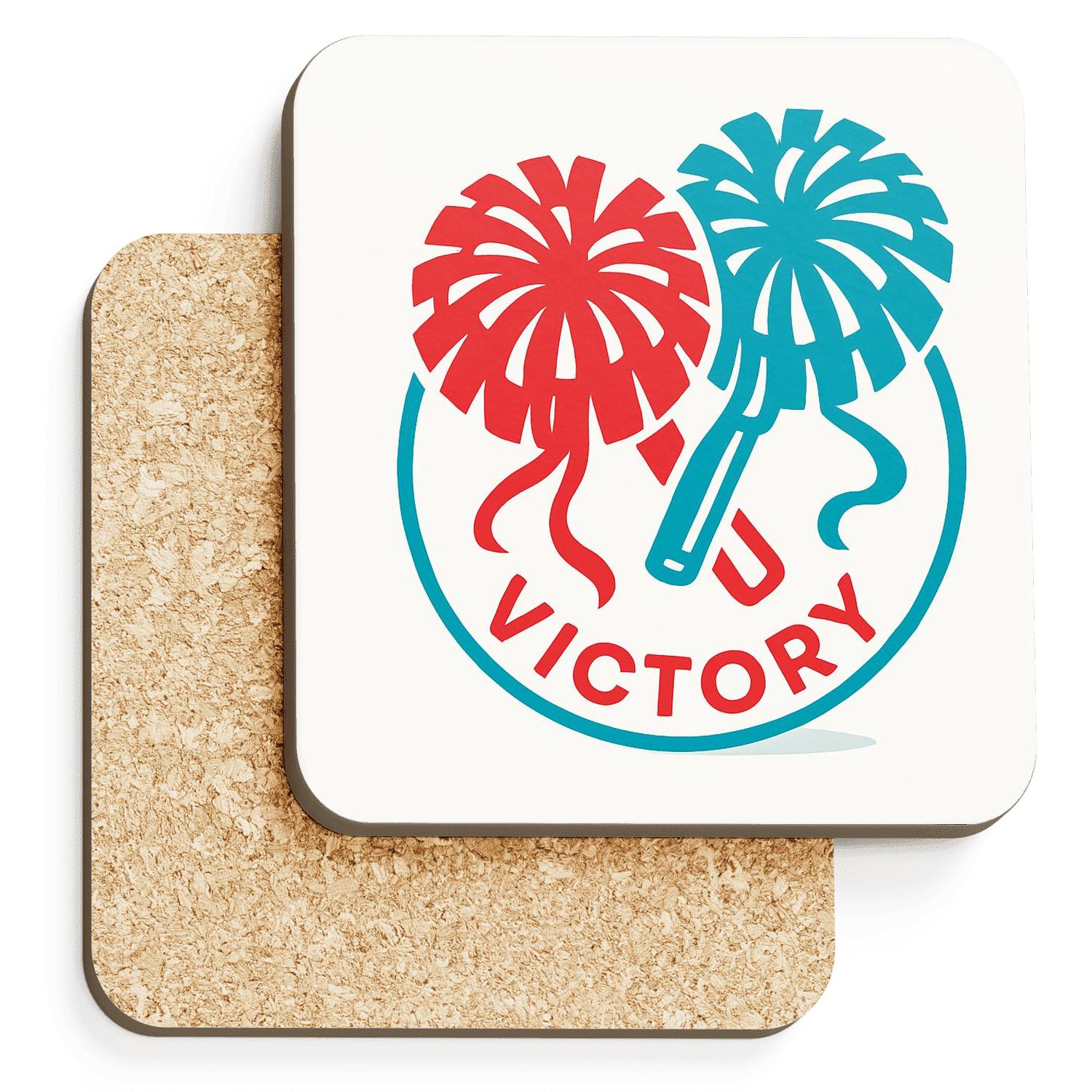 Cheer Pom Pom Crest coasters for home decor