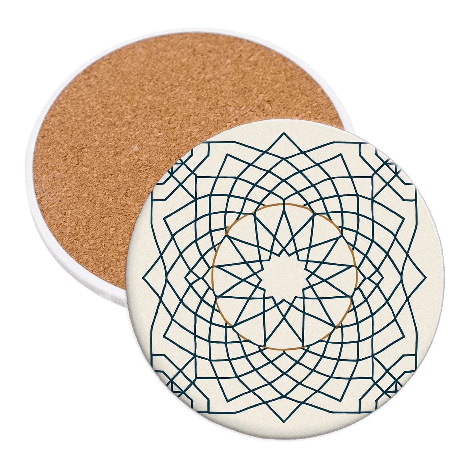 Sacred Grid personalized drink coasters