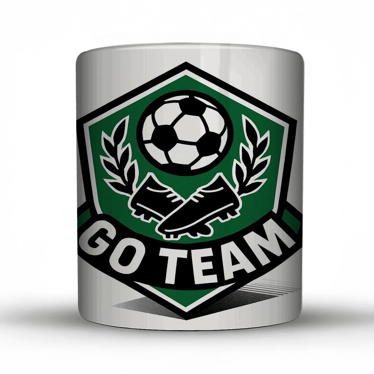 Soccer Spirit Crest travel mugs with handles