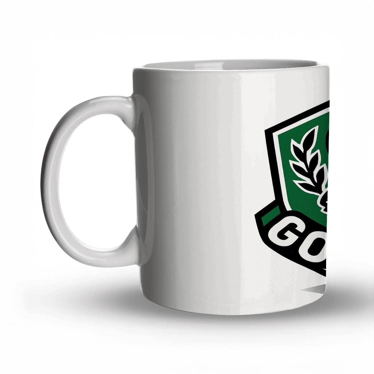 Soccer Spirit Crest travel mugs with handles