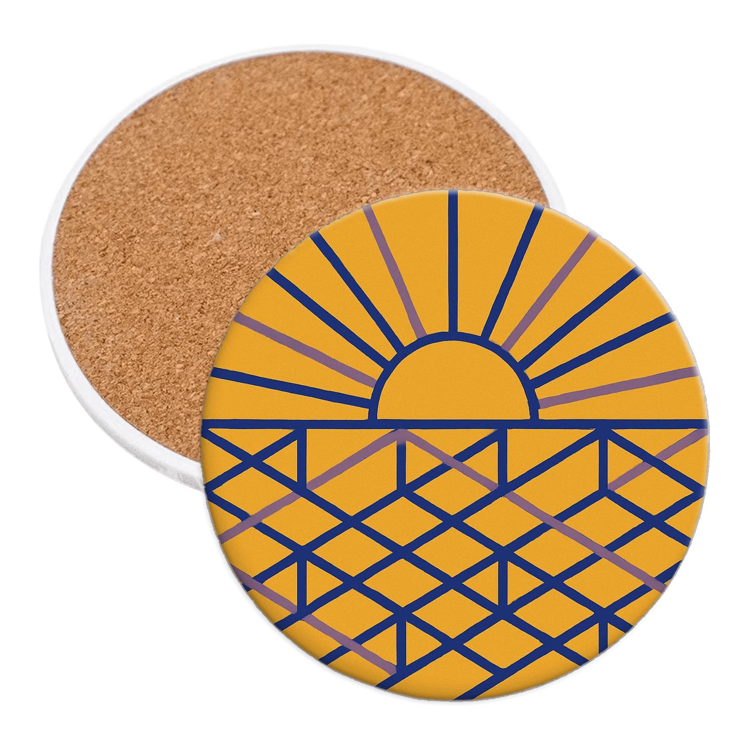 Solar Prism Weave absorbent drink coasters