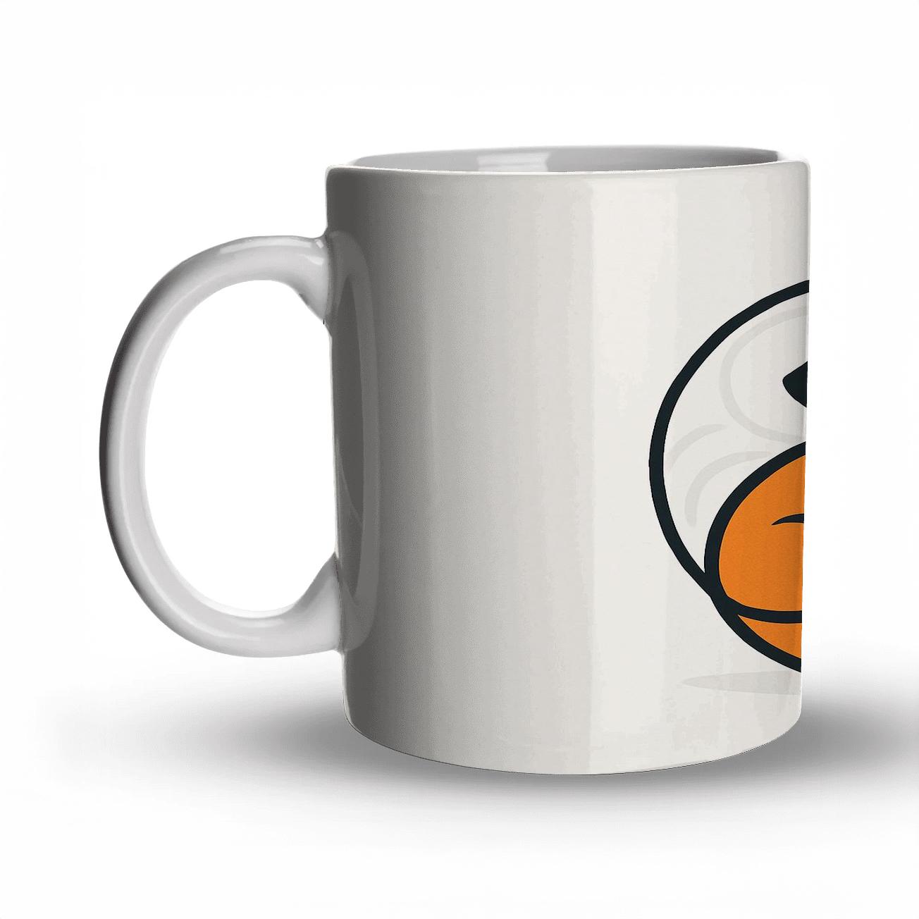 Minimalist Fox Line Art custom printed mugs
