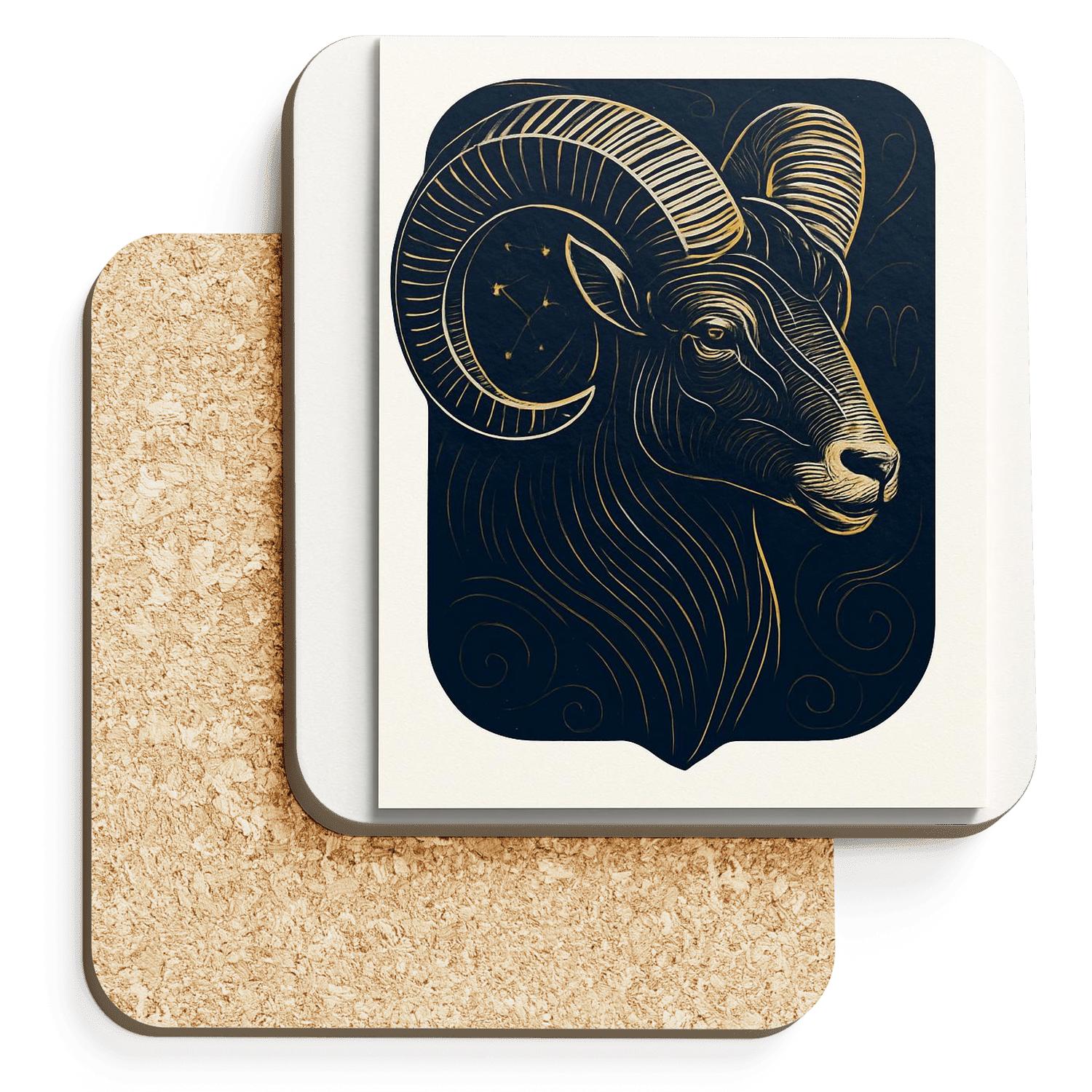 Aries Ram Minimalist coasters for home decor