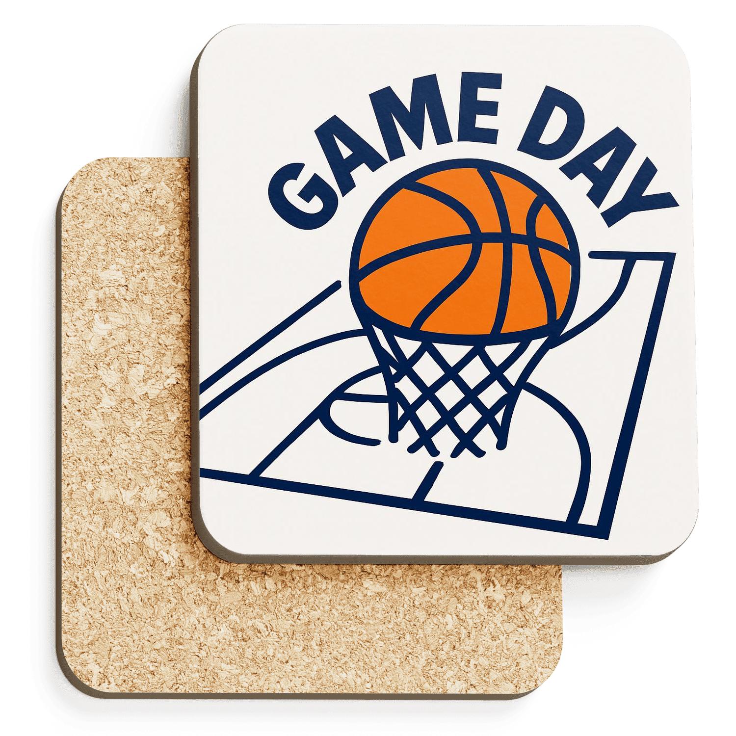 CourtChargeBasketball cork coaster sets