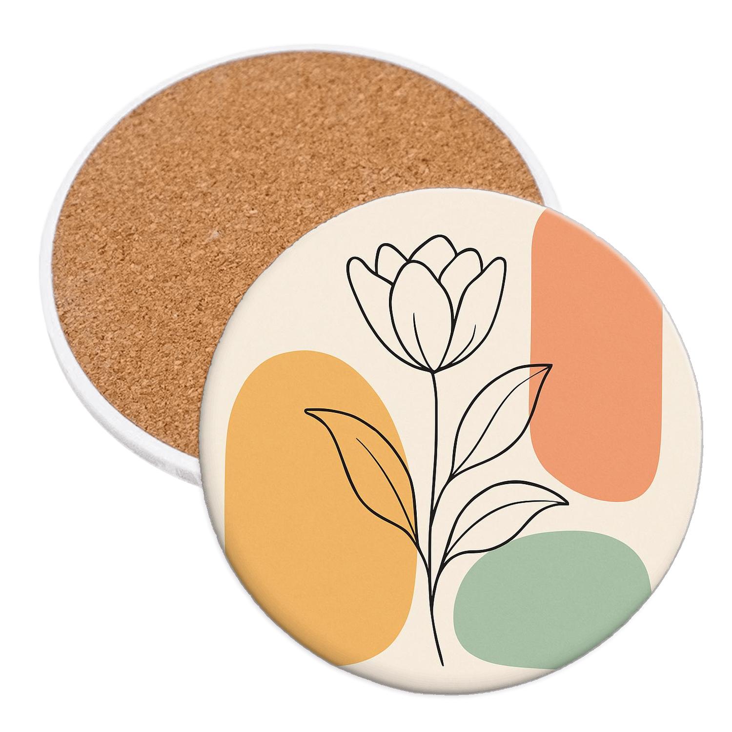 Sunline Blossom cork coaster sets