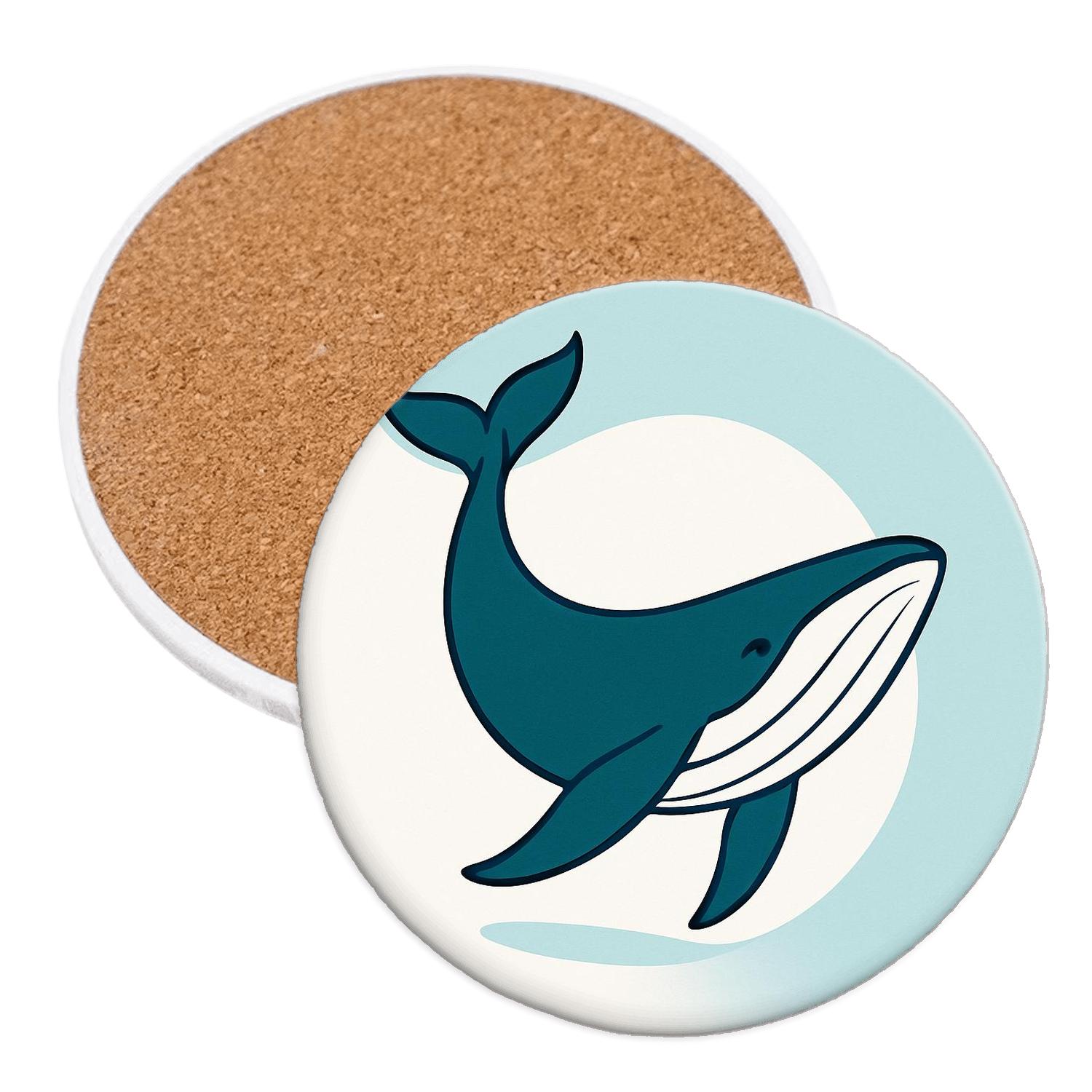 Serene Blue Whale stone coaster collections