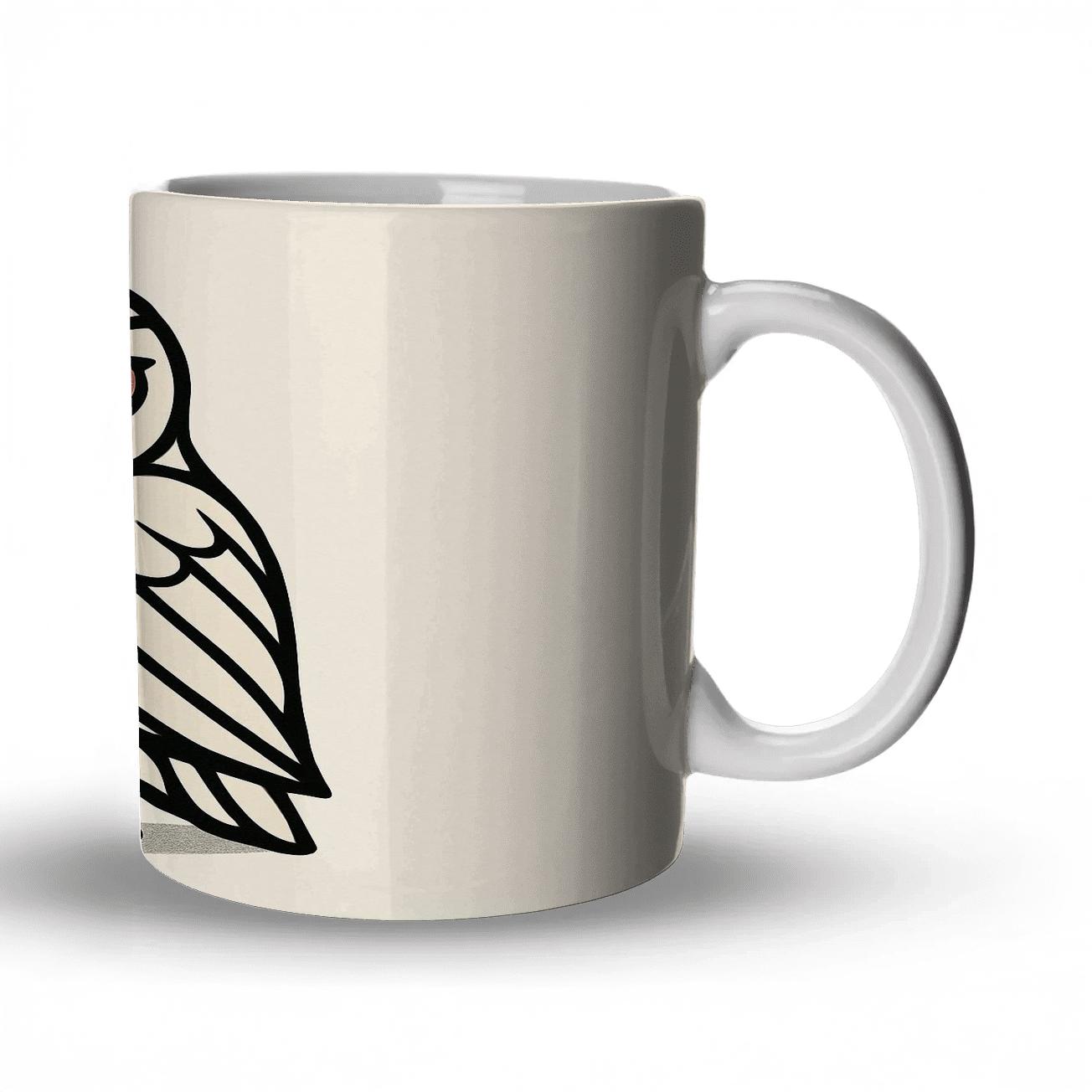 Midnight Owl Line Art decorative mug sets