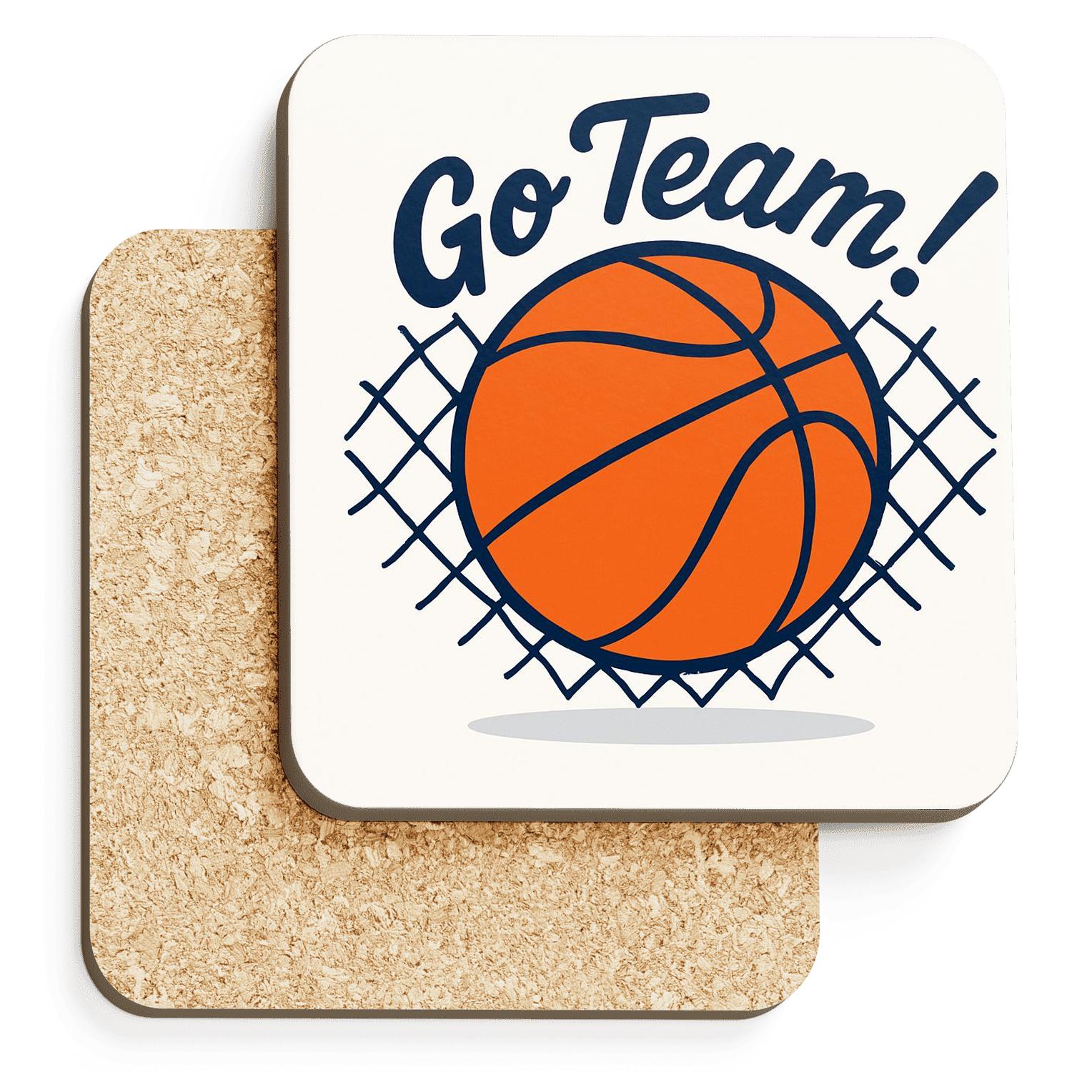 Basketball Net Geometry custom engraved coasters