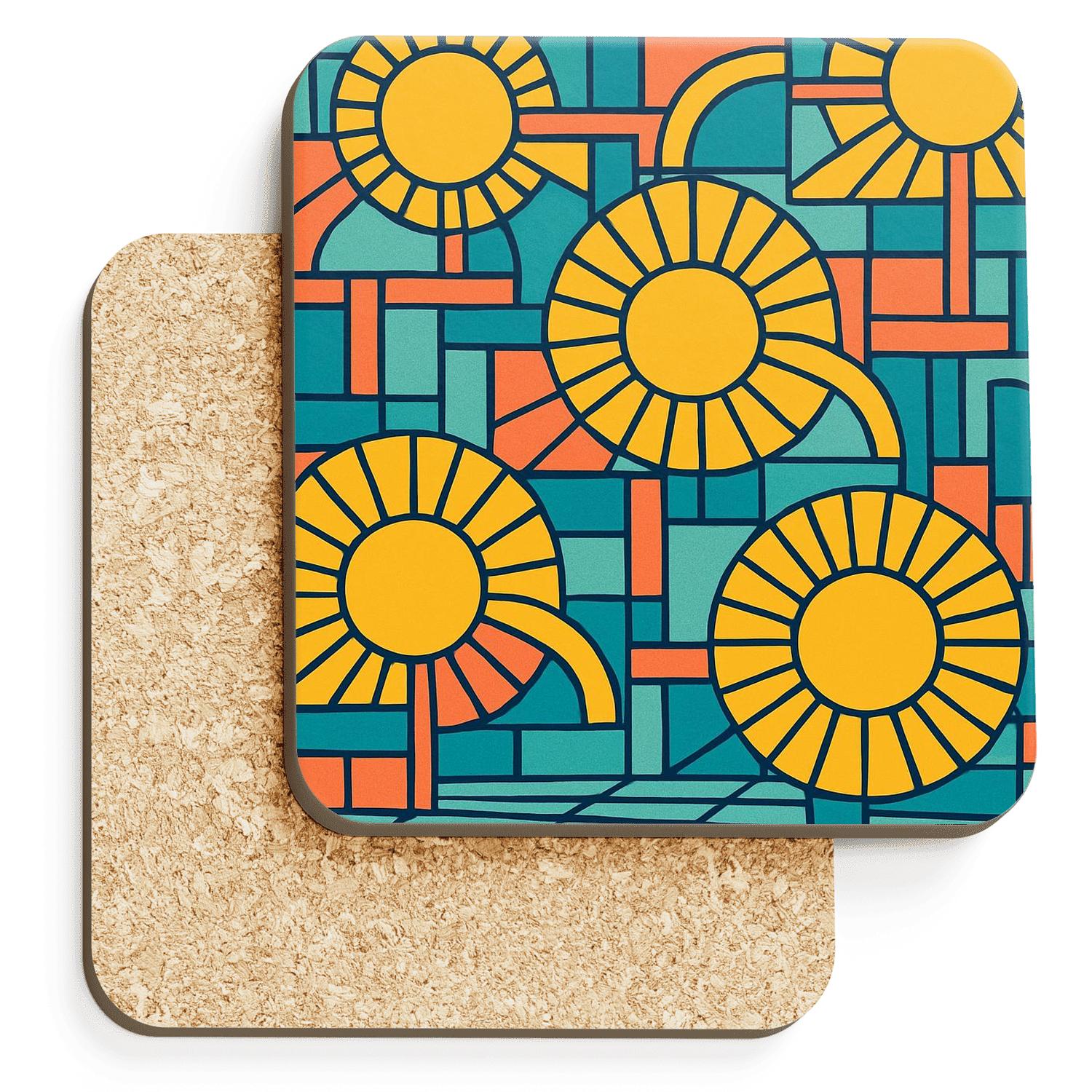 Sunburst Modular Grid coasters for home decor