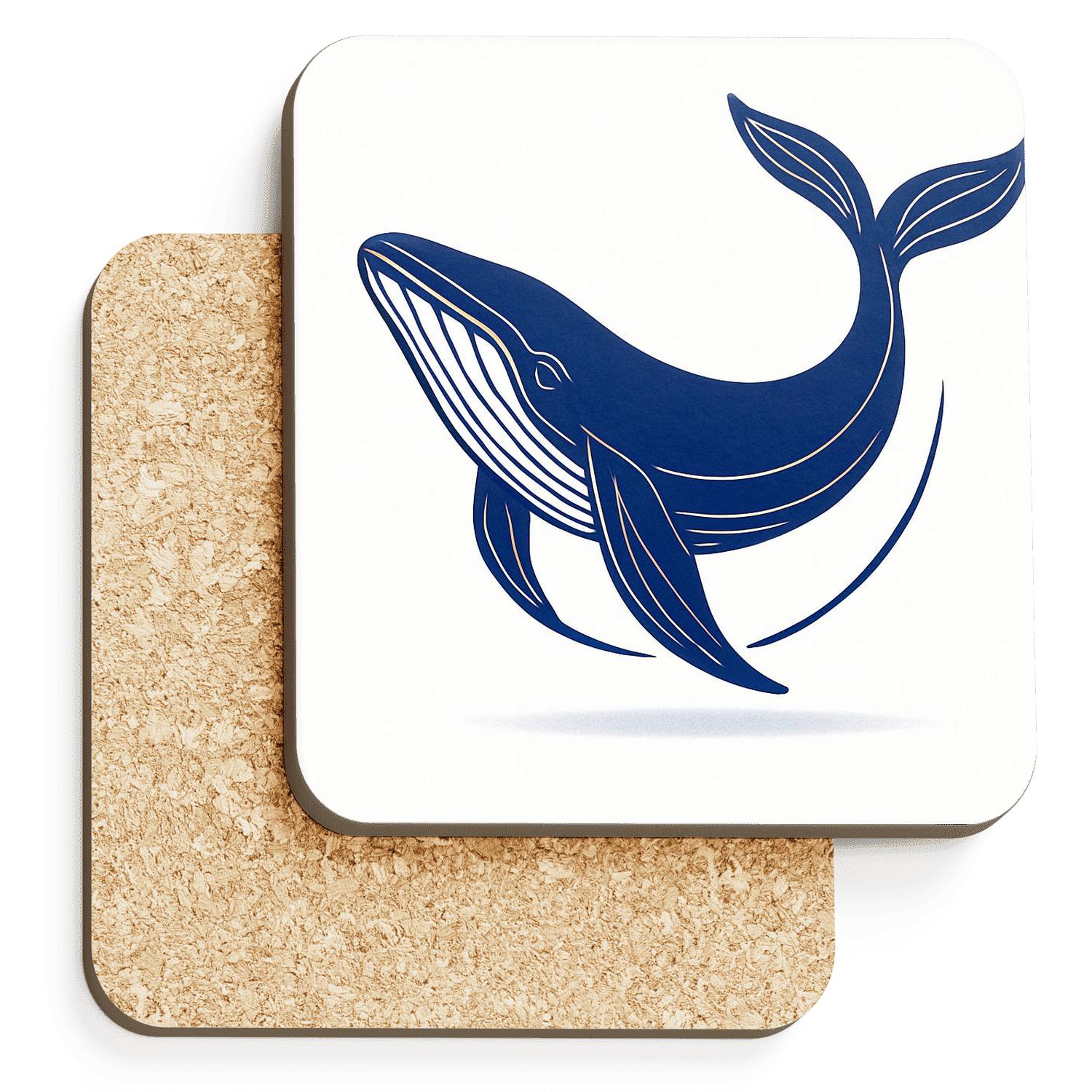 Gentle Whale Emblem absorbent drink coasters