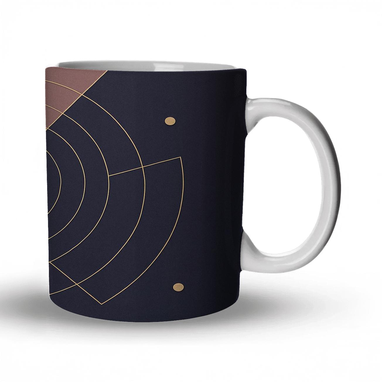 Geometry In Celestial Lines decorative mug sets