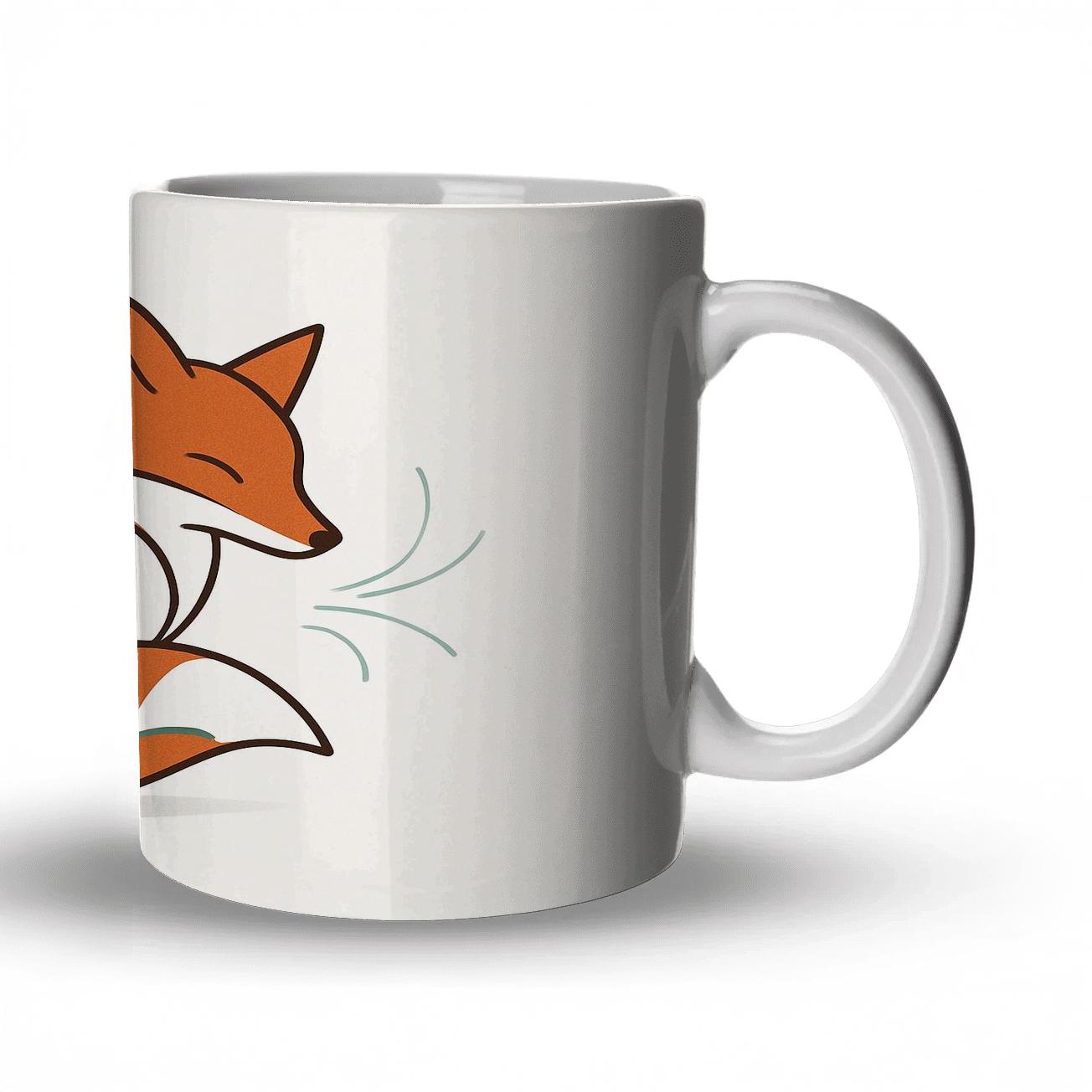 Minimal Fox Line Art gift mugs for occasions