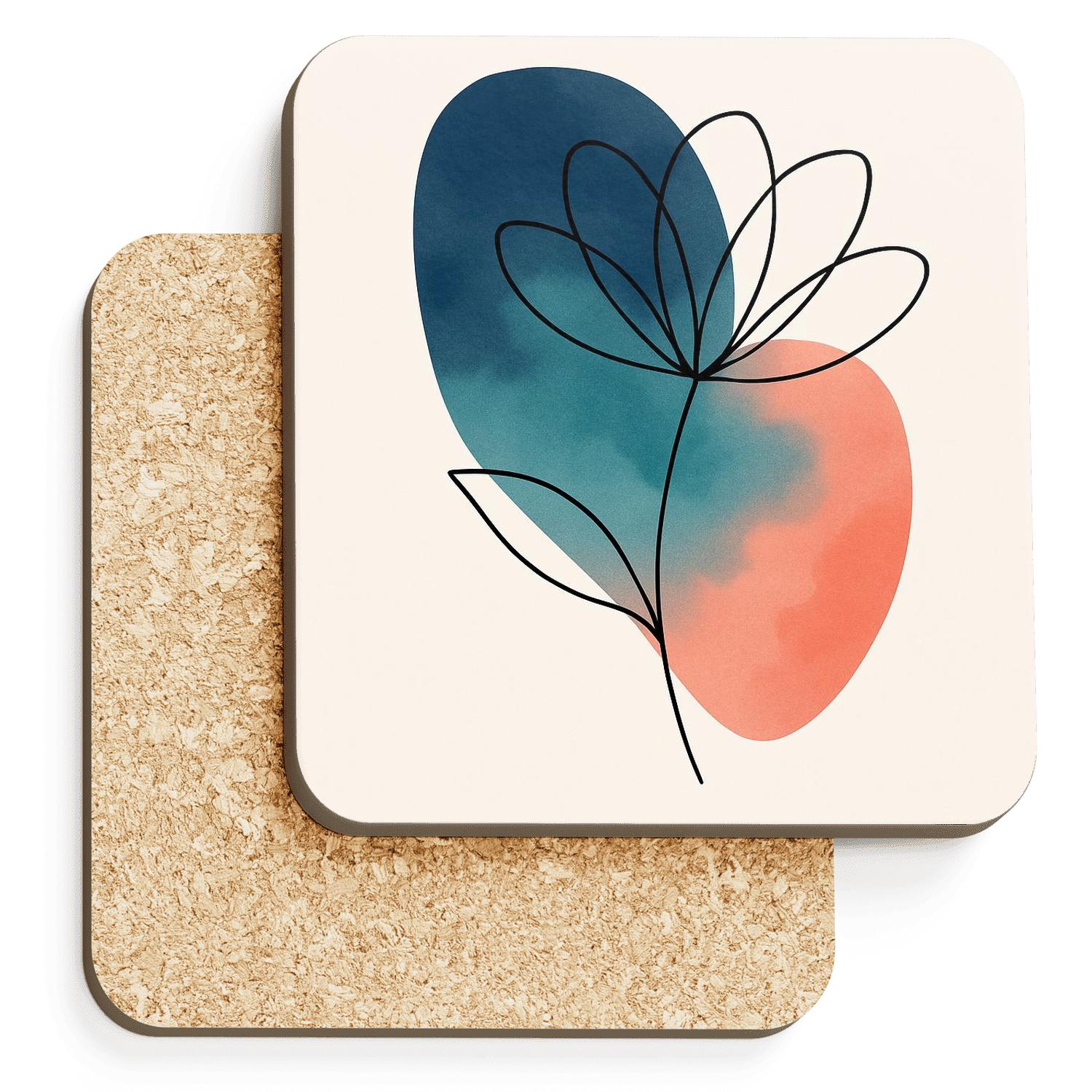 Nebula Blossom decorative beverage coasters