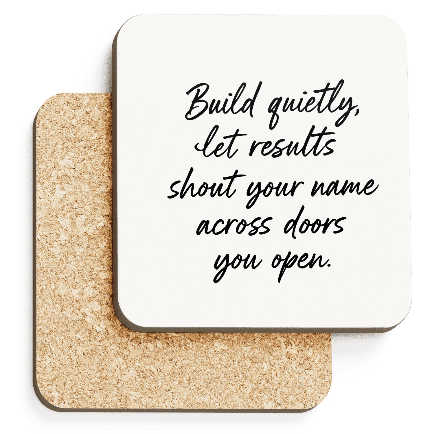 Quiet Build decorative beverage coasters
