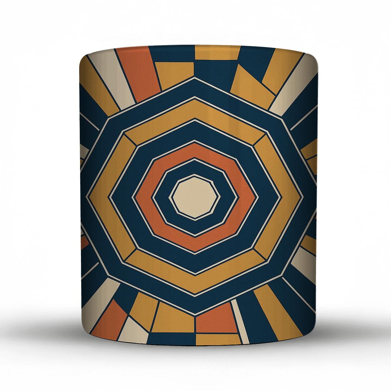 Geometric Burst With Bold Bright Accents novelty coffee mugs