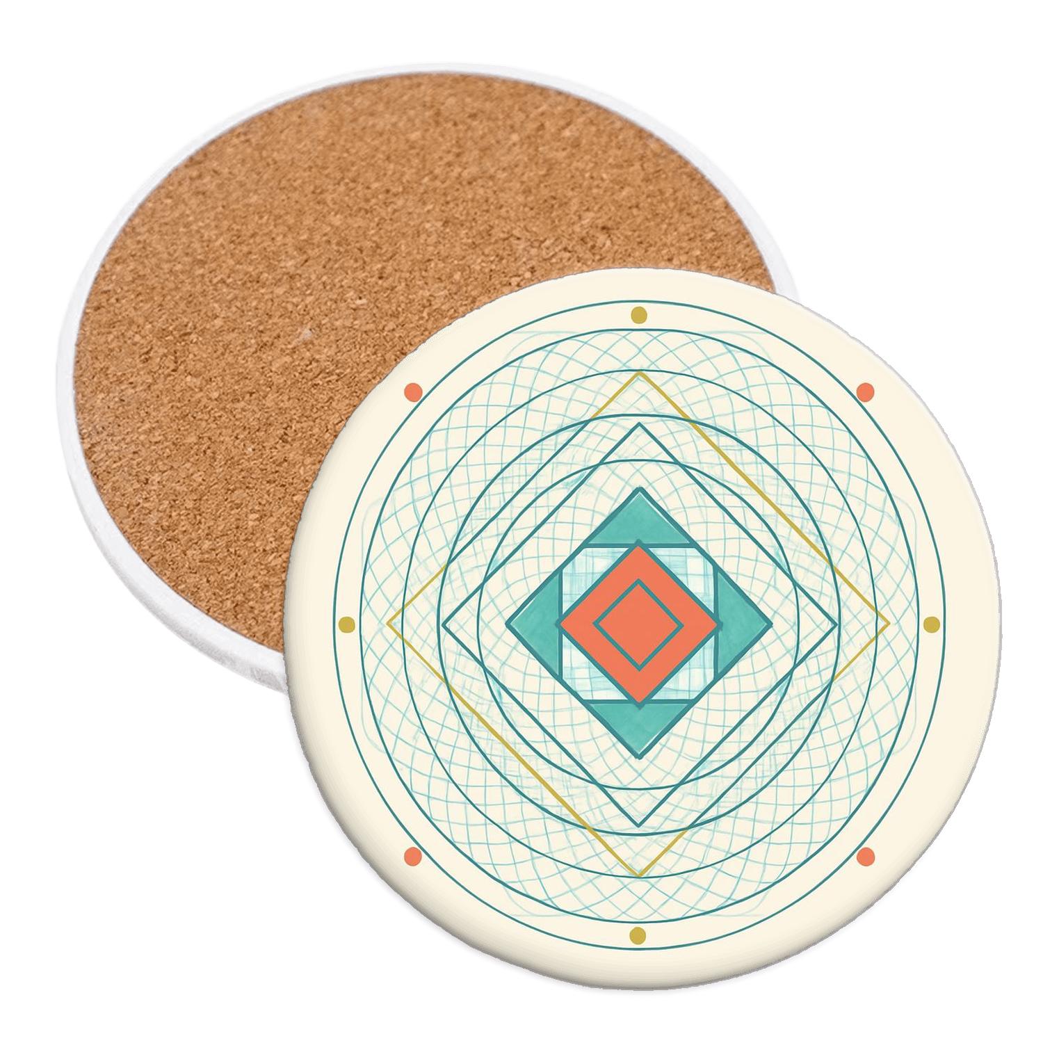 Interlocking Radiant Grid absorbent drink coasters