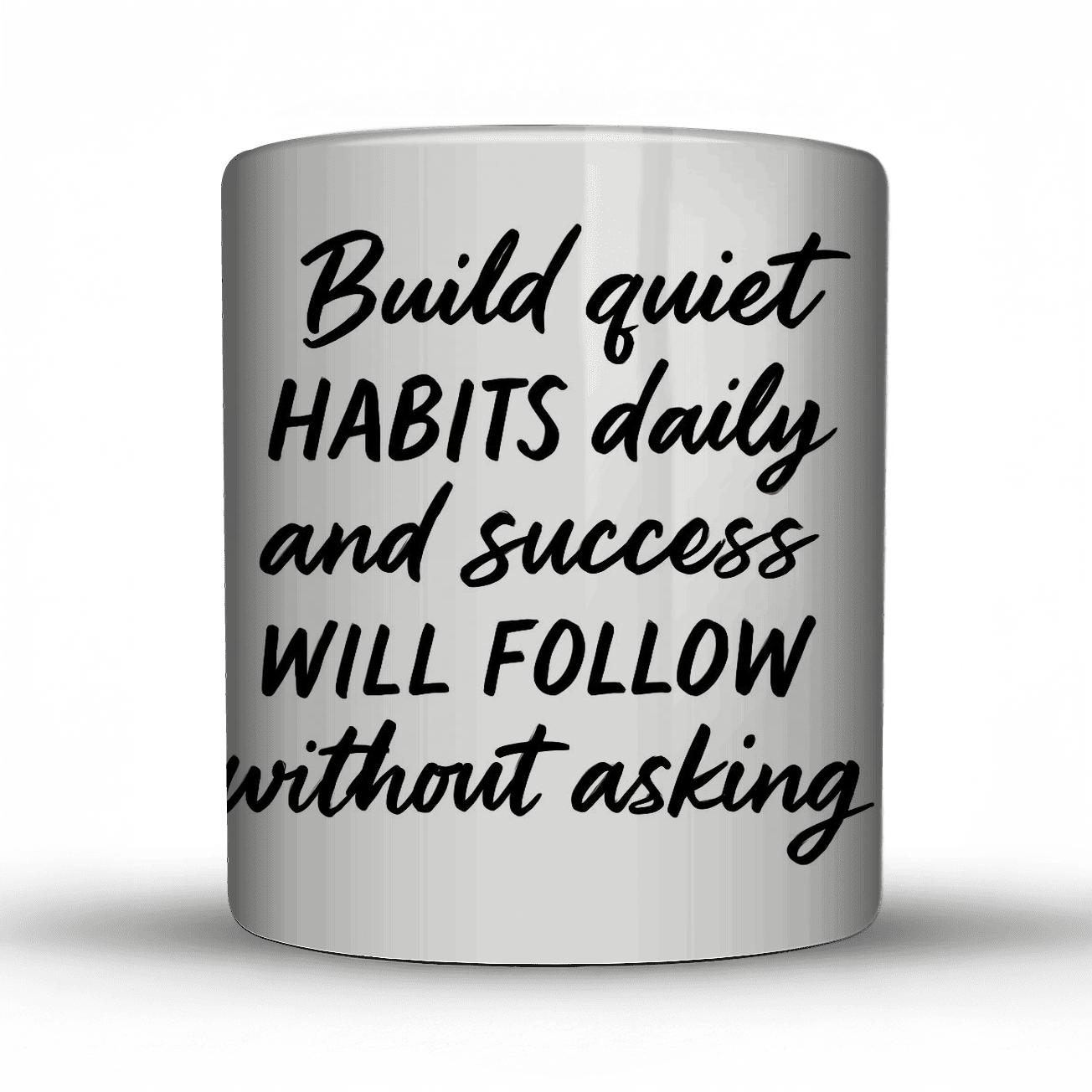 QuietHabits custom printed mugs