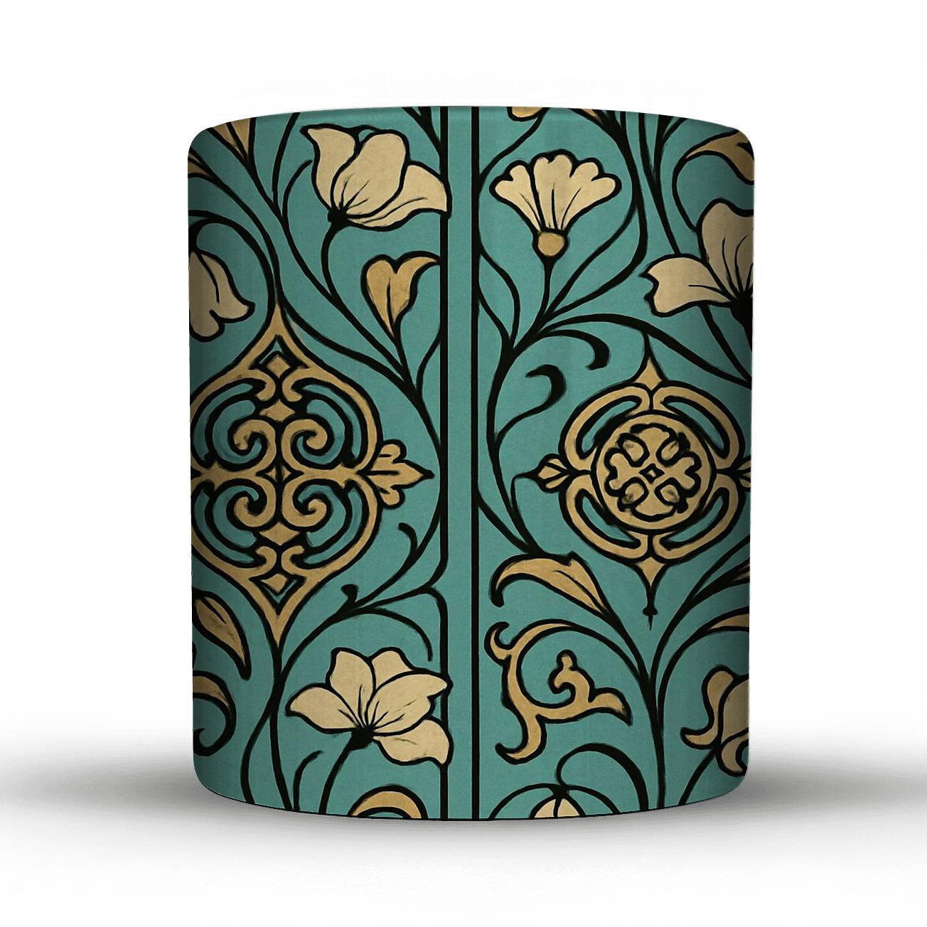 Art Nouveau Botanical Linework gift mugs for occasions