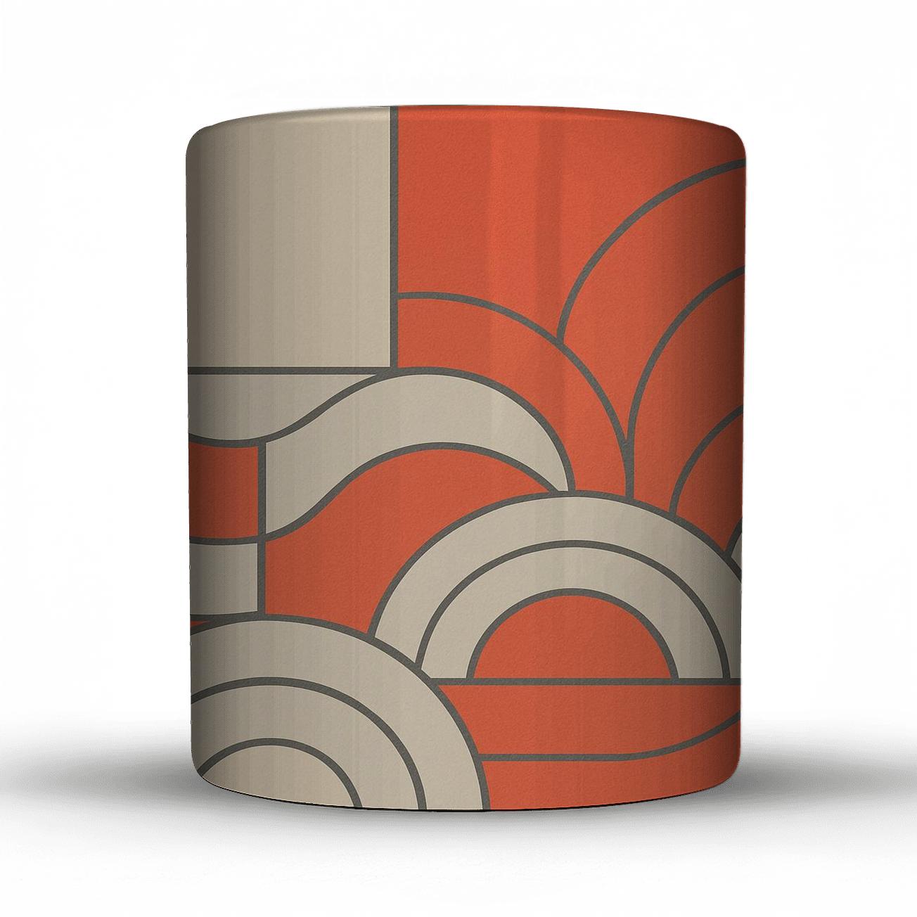 Geometric Wave Harmony custom printed mugs
