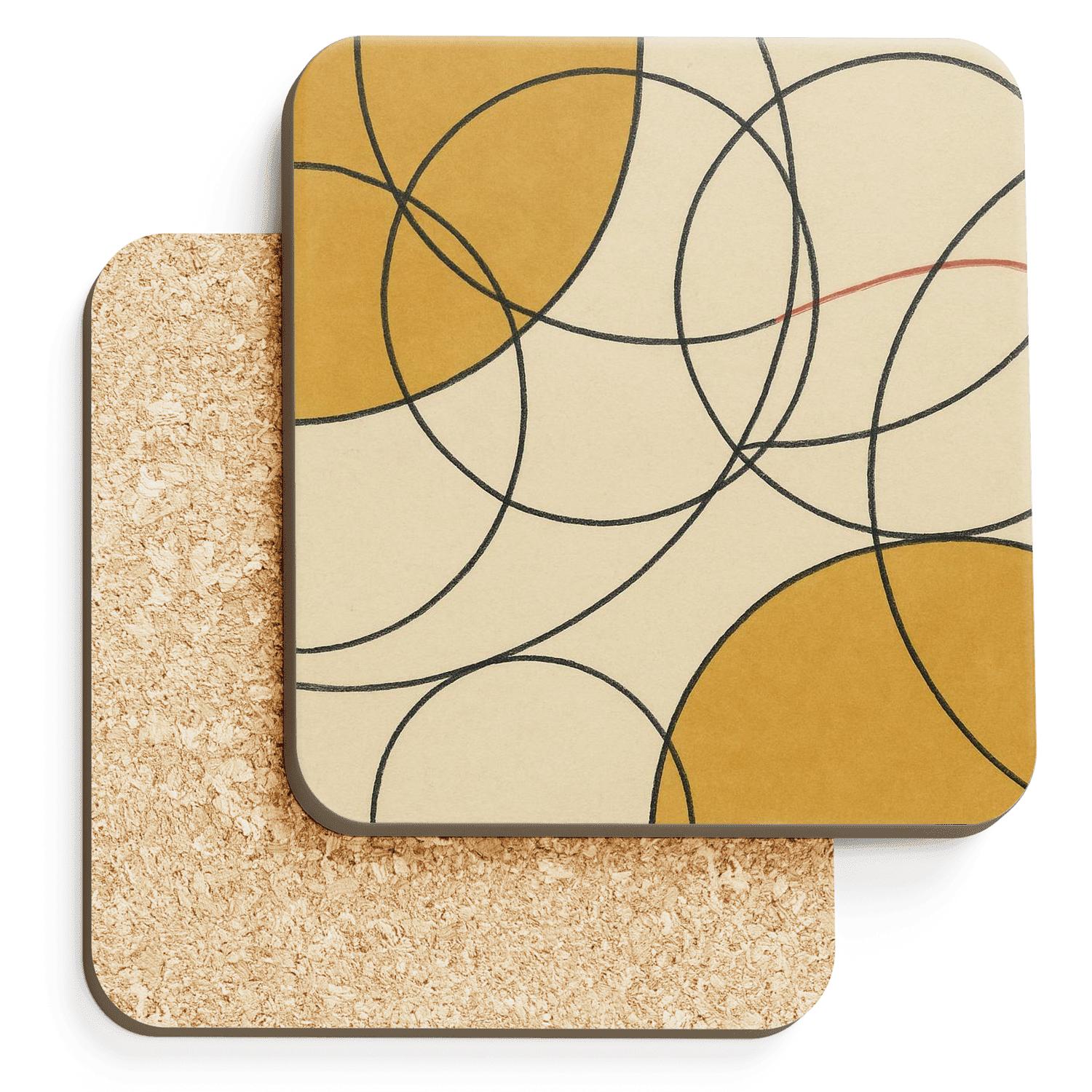 Orbit Geometry personalized drink coasters