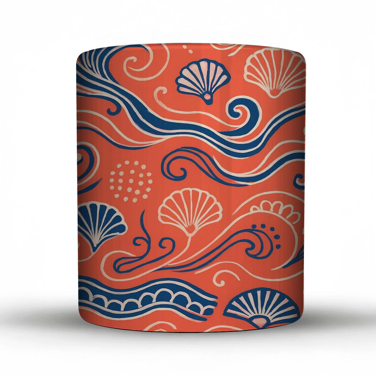 Ornamental Neon Tides premium drinkware mugs