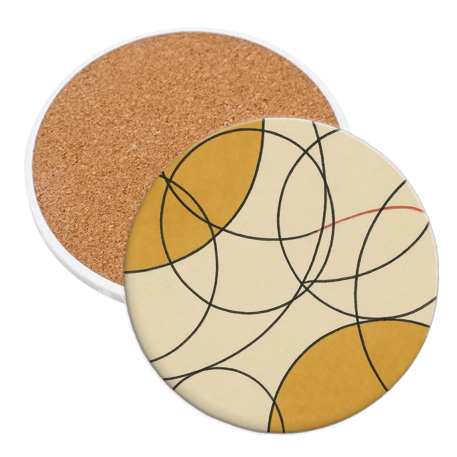 Orbit Geometry elegant tabletop coasters