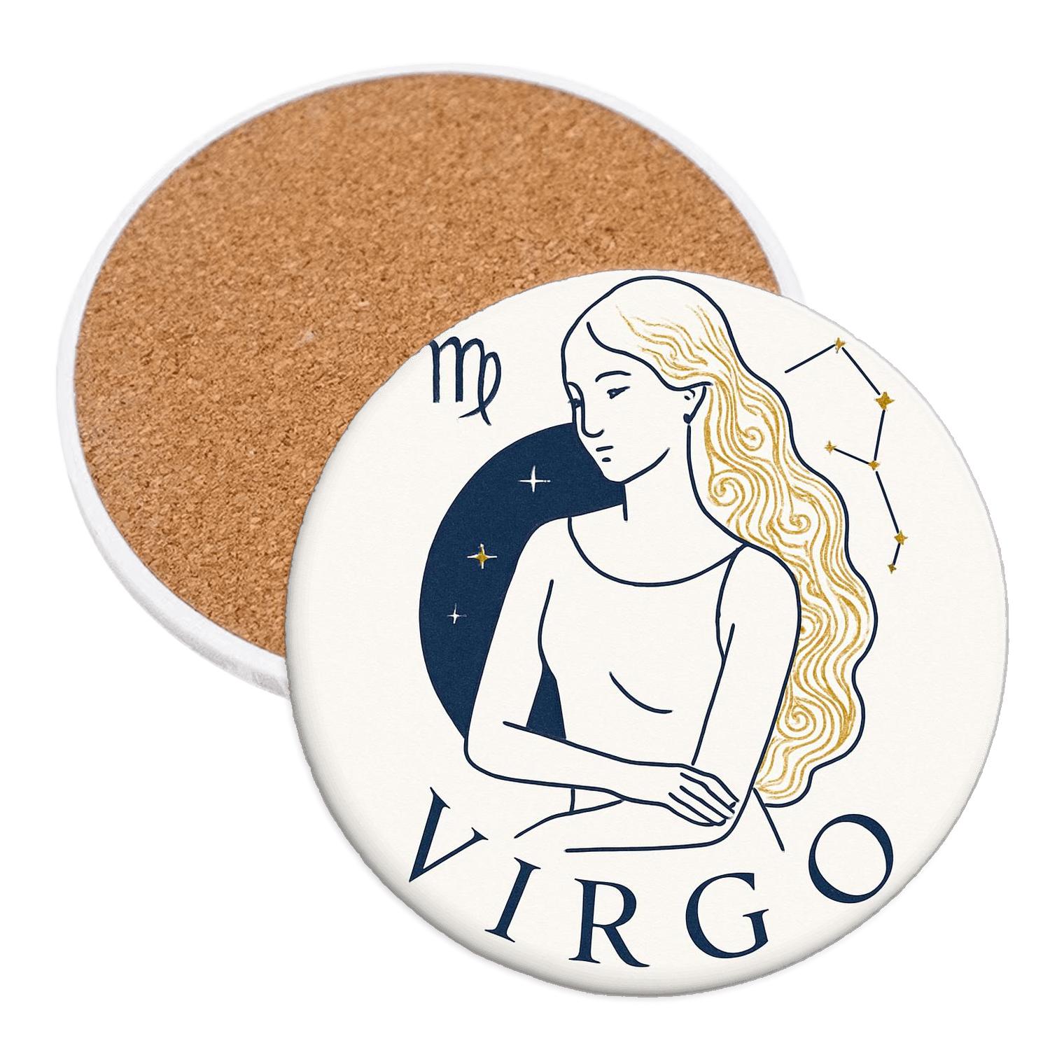 Virgo Purity Glyph decorative beverage coasters