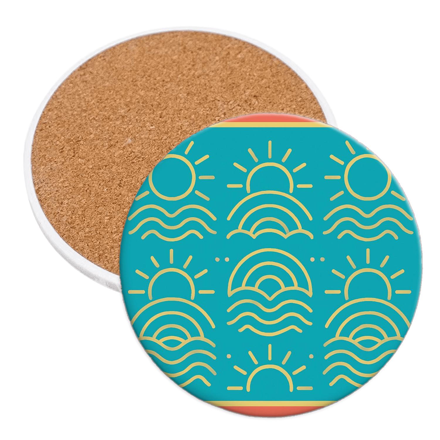 Solar Line Waves cork coaster sets